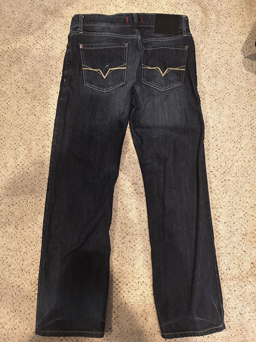 Guess 32x30 Guess Denim Jeans - Dark Wash Straight Leg Del Mar Fit Size US 32 / EU 48 - 2 Thumbnail