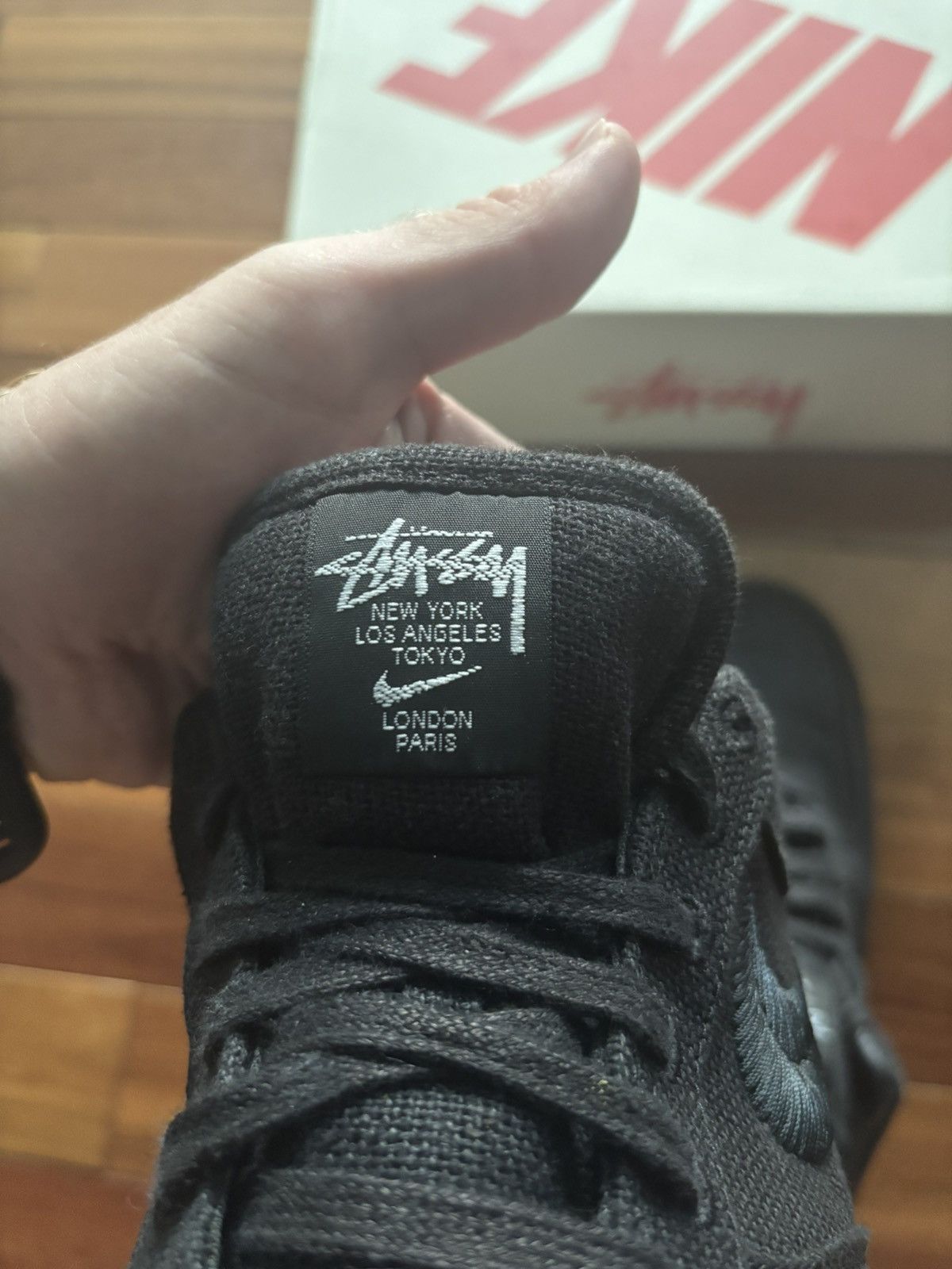 Nike × Stussy Stussy Nike AF1 Triple Black Size US 13 / EU 46 - 5 Thumbnail