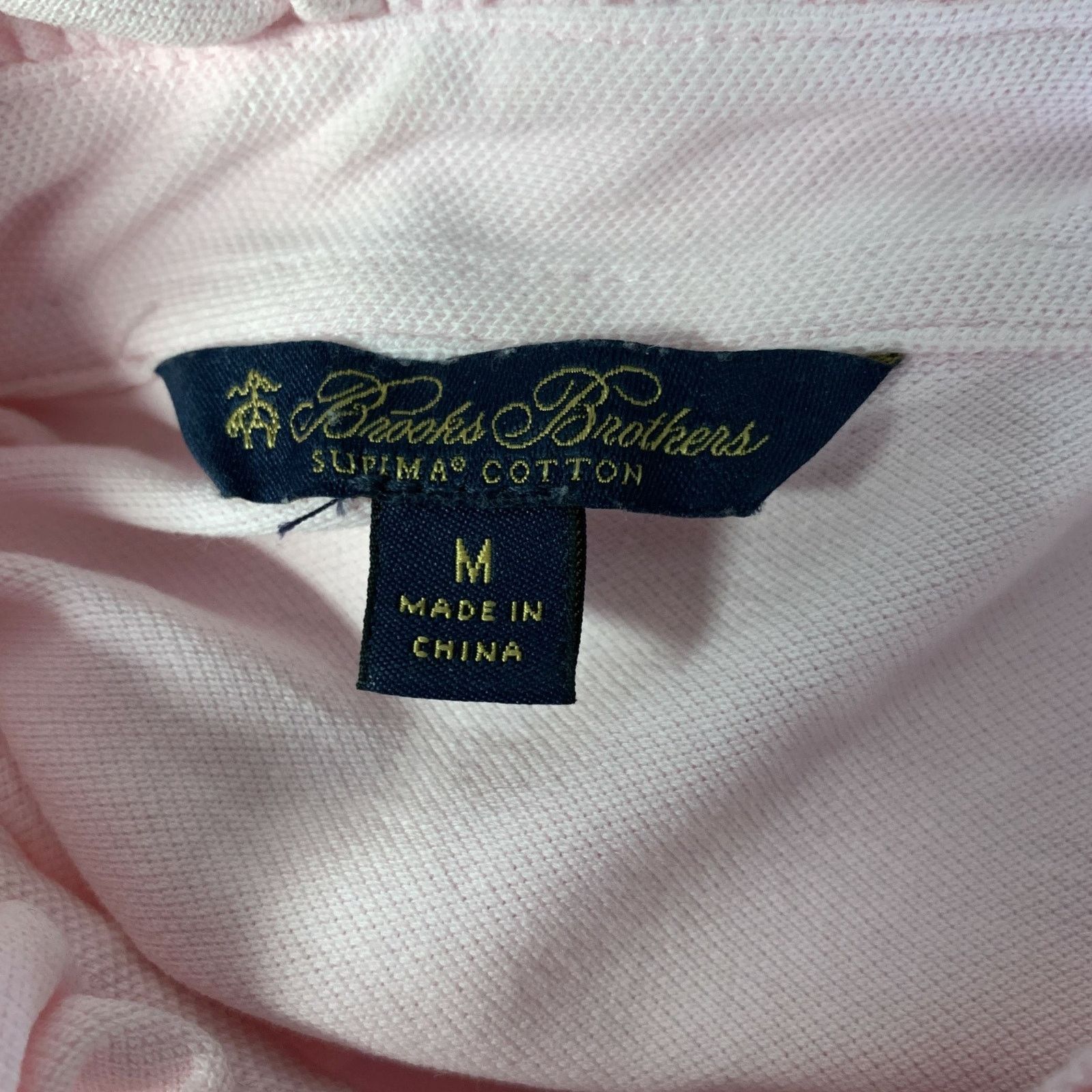 Brooks Brothers BROOKS BROTHERS Size M Pink Cotton Blend Polo Casual Top Size M / US 6-8 / IT 42-44 - 5 Thumbnail