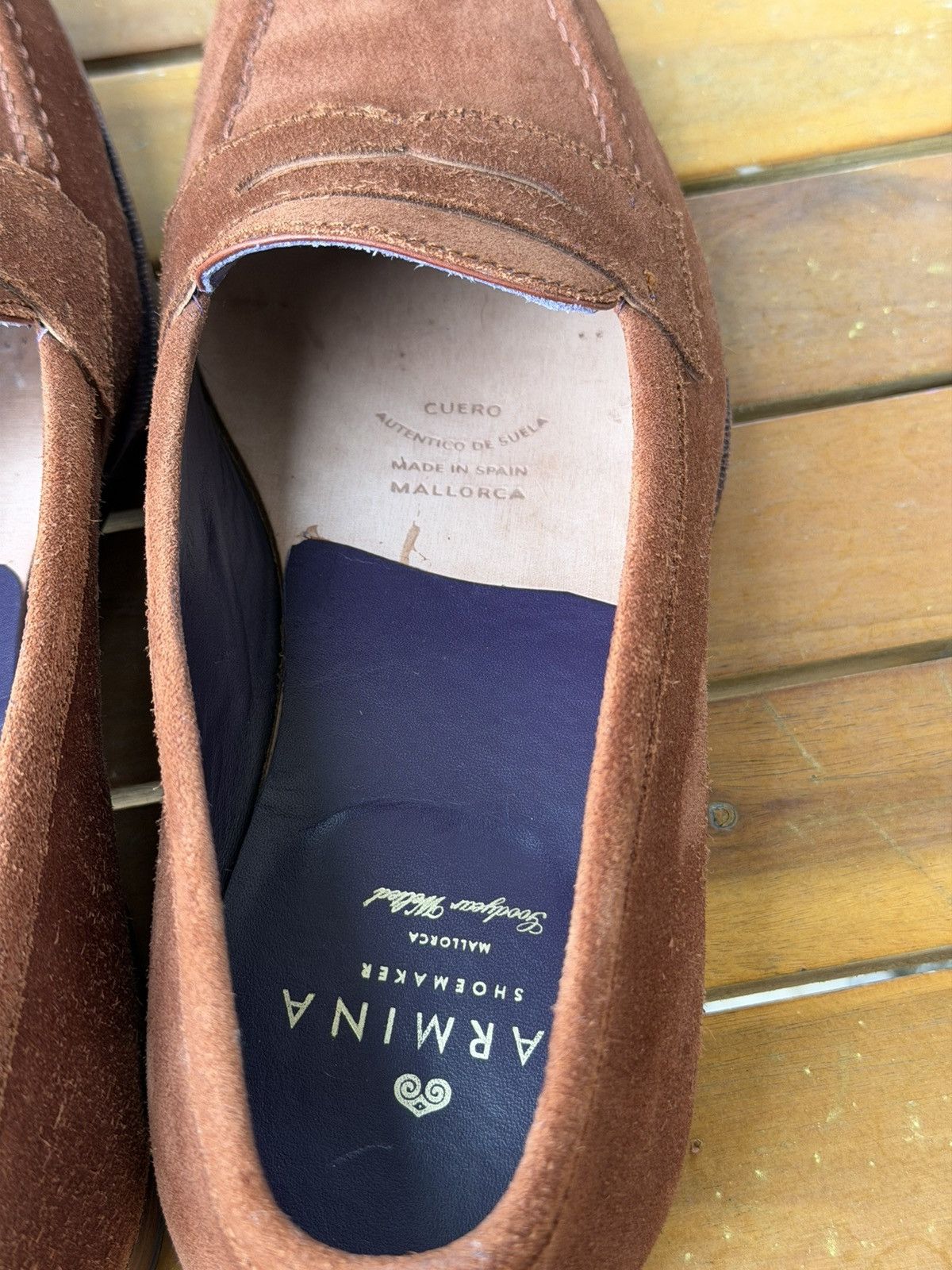 Crockett & Jones Carmina Unlined Uetam Penny Loafers UK7.5/8.5US Size US 8.5 / EU 41-42 - 5 Thumbnail