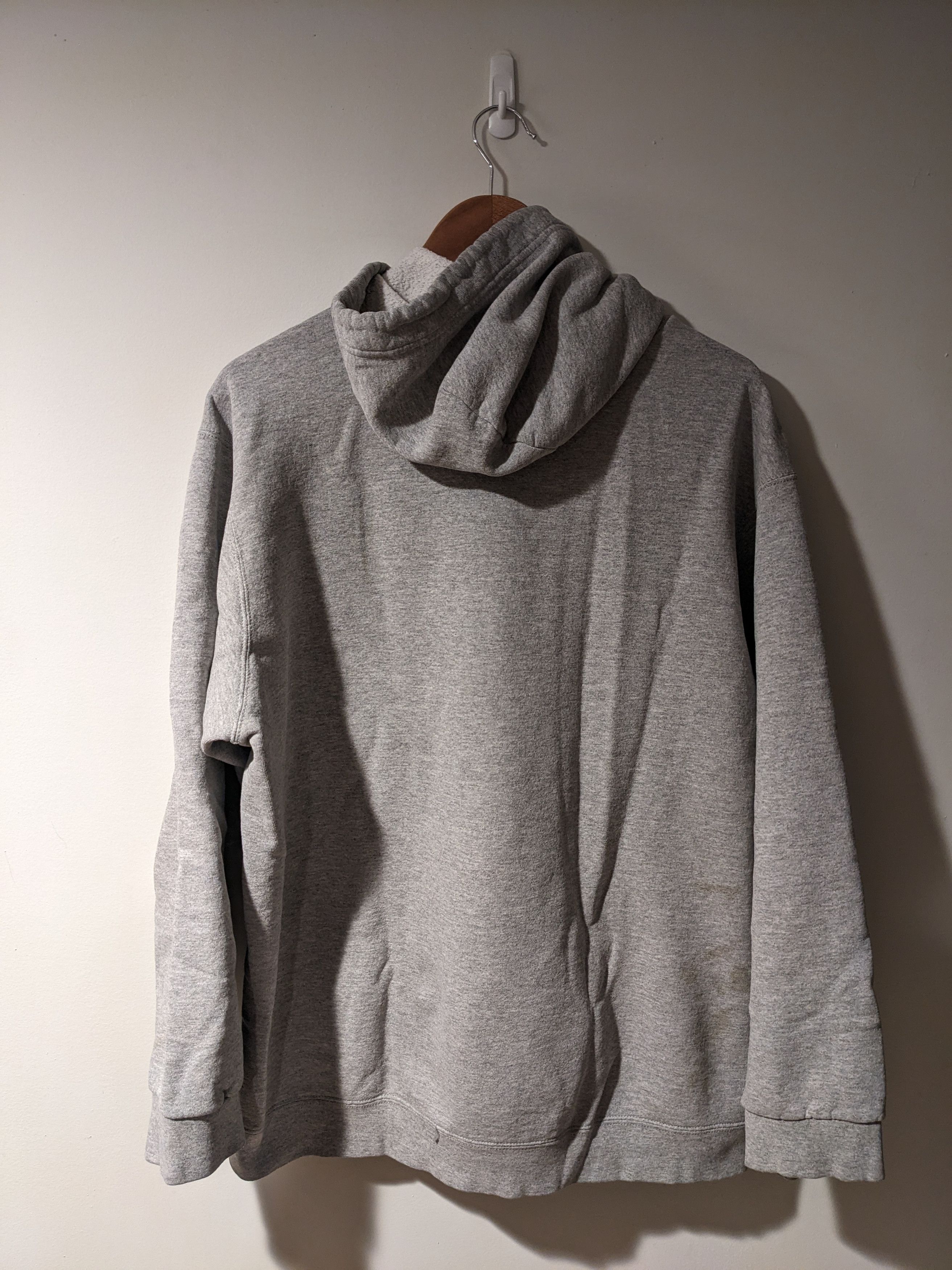 Nike × Vintage Vintage Y2K Nike Center Swoosh Gray X-Large Hoodie Size US XL / EU 56 / 4 - 11 Thumbnail