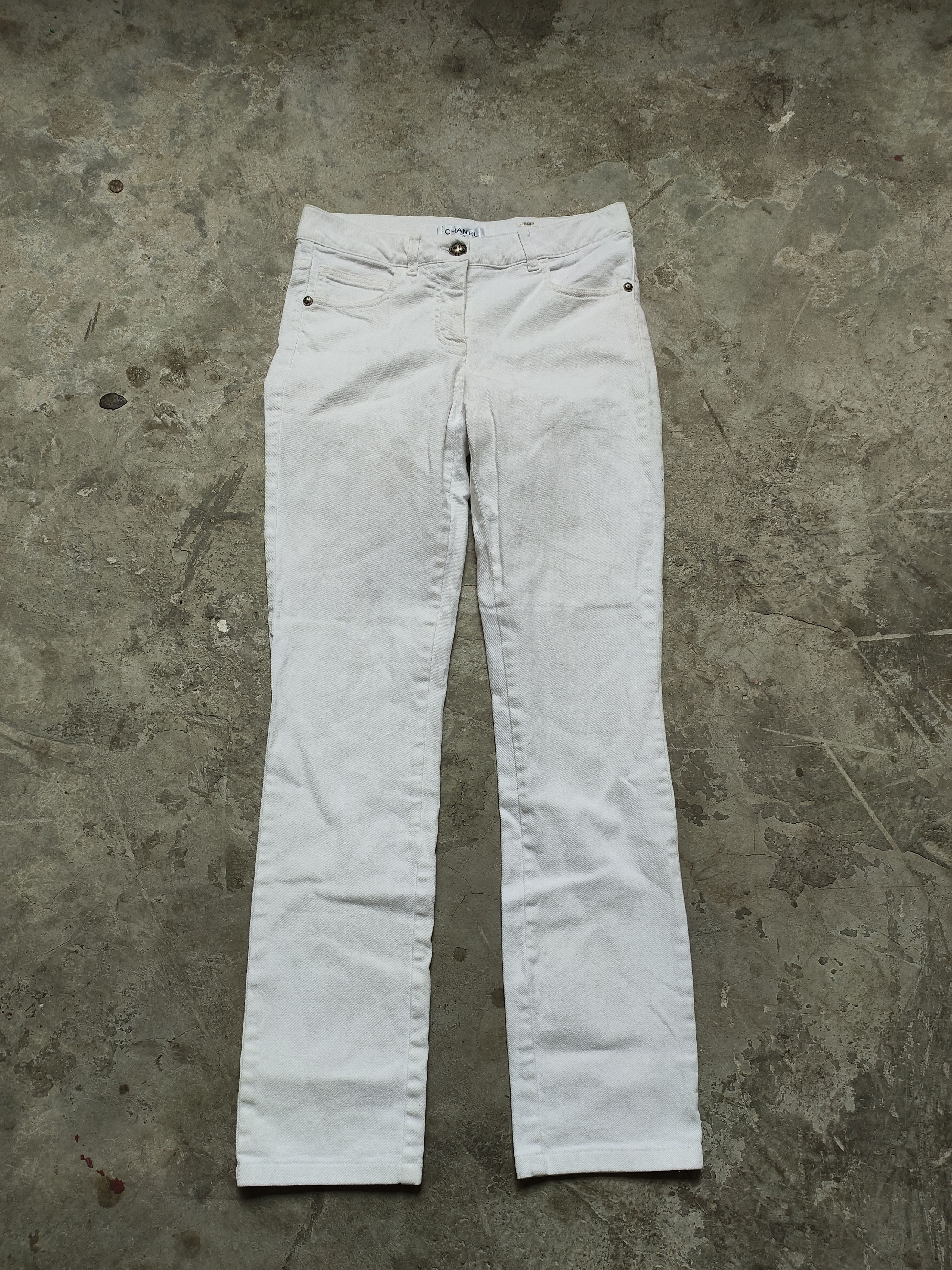 Chanel chanel white pant Size 36" / US 14 / IT 50 - 1 Thumbnail