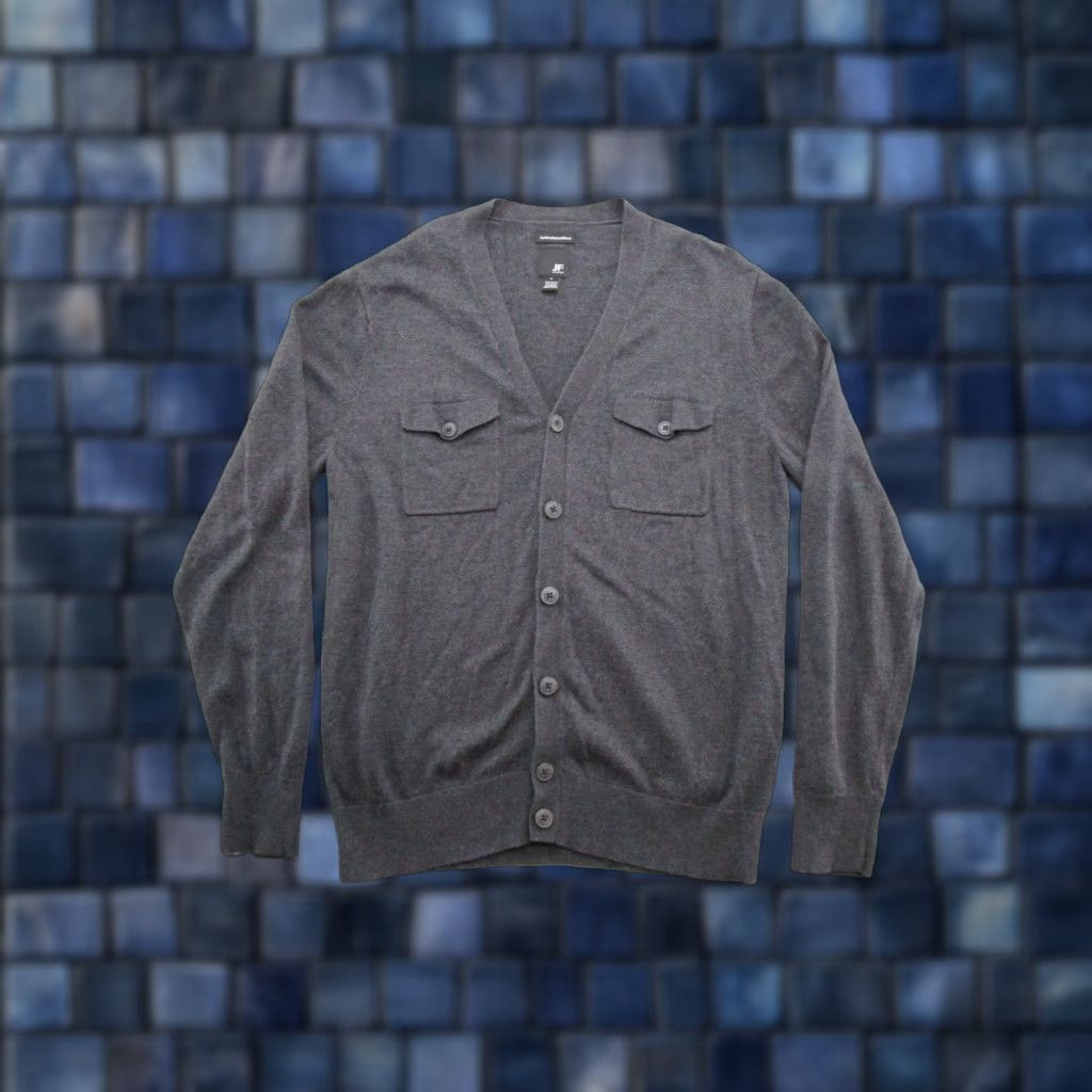 Vintage J. Ferrar Cardigan Sweater Modal Cotton Blend Button Up Men's M Black Size US M / EU 48-50 / 2 - 1 Thumbnail