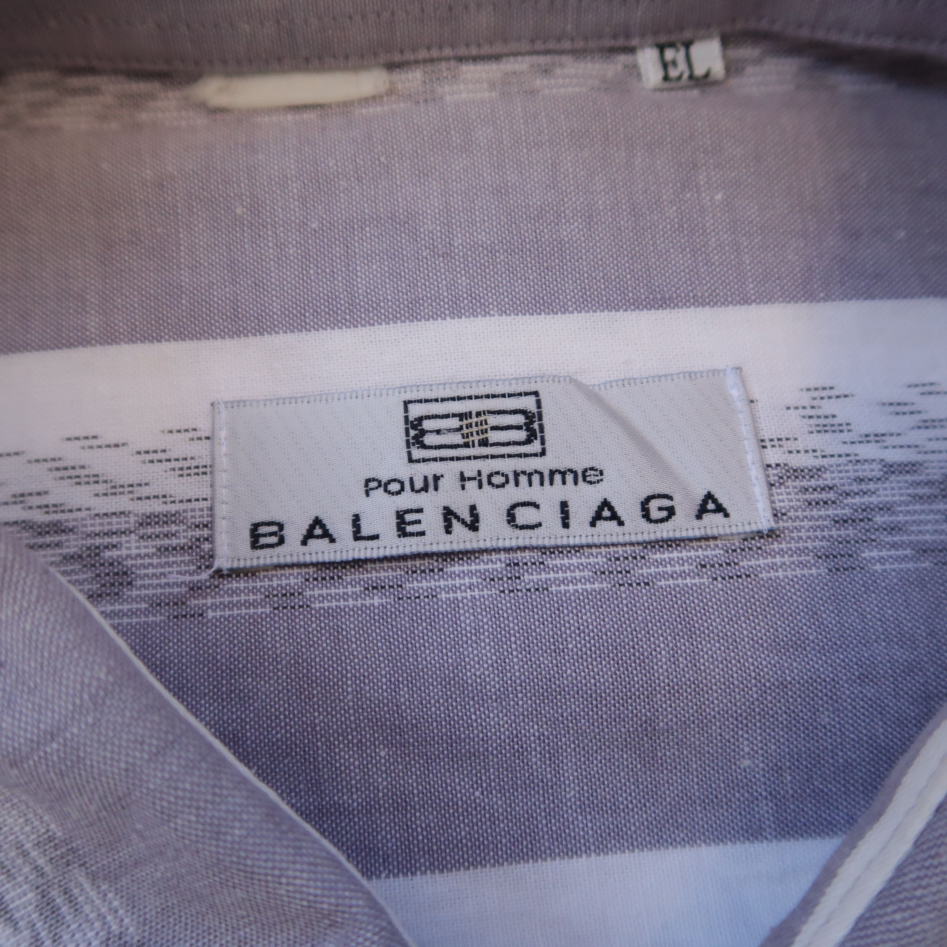 Balenciaga Vintage Balenciaga Pour Homme Psychedelic Ethnic Shirt Size US L / EU 52-54 / 3 - 4 Thumbnail