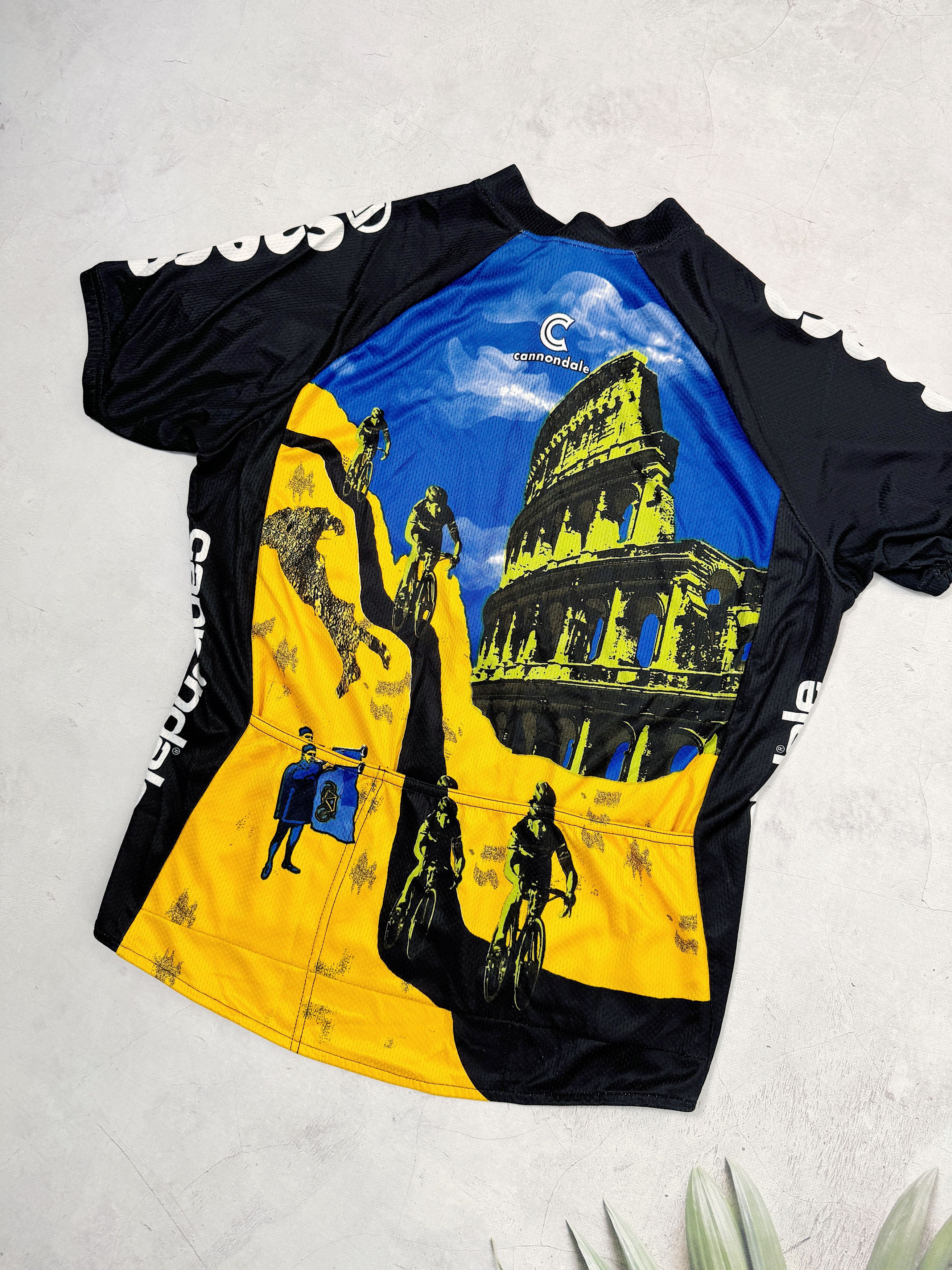 Vintage Vintage Cannondale Cycling Jersey Roma Italy Saeco Size US L / EU 52-54 / 3 - 9 Thumbnail