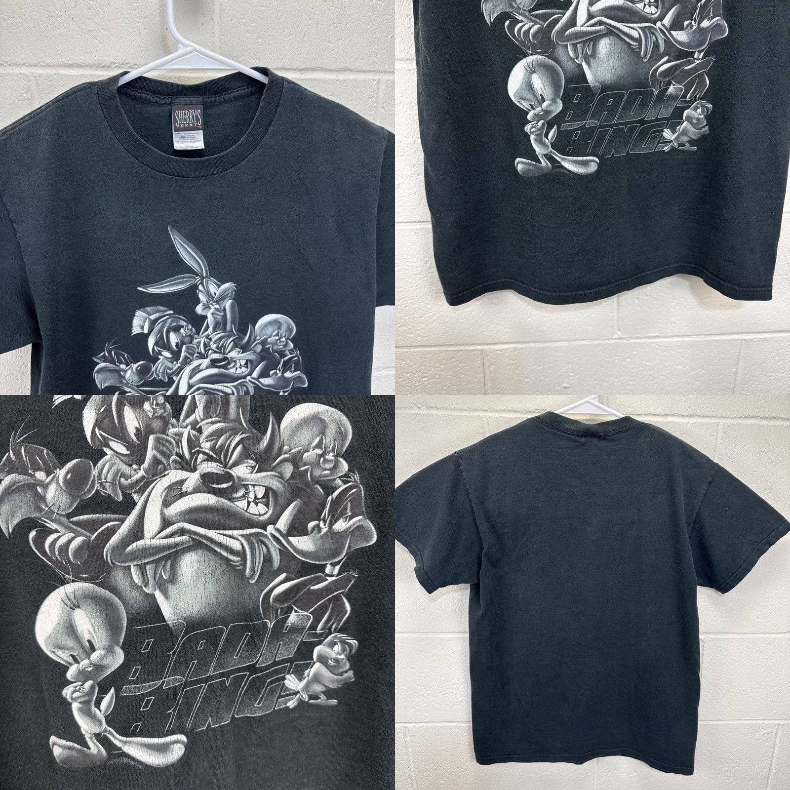 Vintage VINTAGE Sherry’s 90s Looney Tunes T-shirt Mafia Black Medium Shirts Mens Size US M / EU 48-50 / 2 - 8 Thumbnail