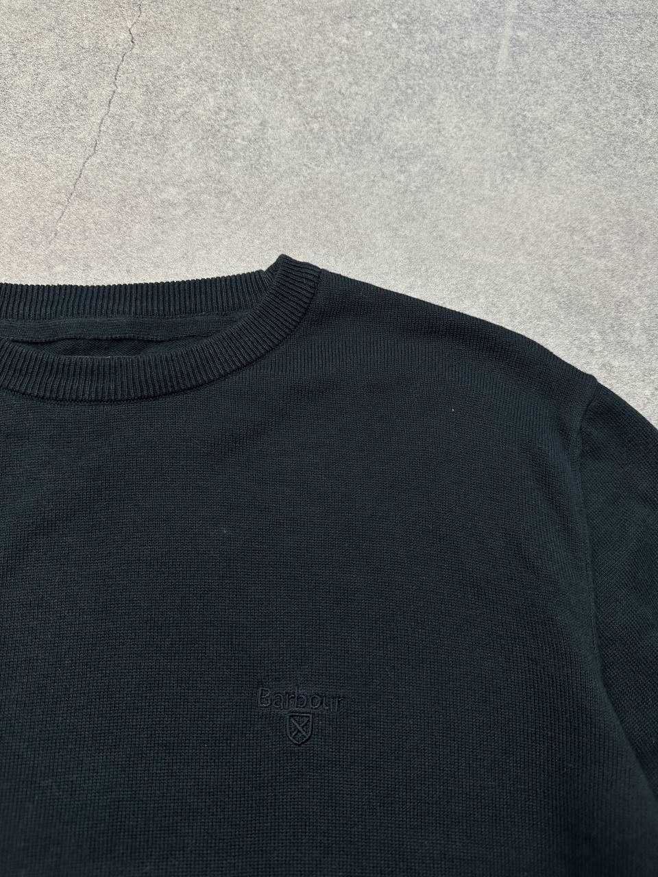 Barbour Vintage Barbour Cotton Sweater, Size XL – Classic Black Knit Size US XL / EU 56 / 4 - 4 Thumbnail