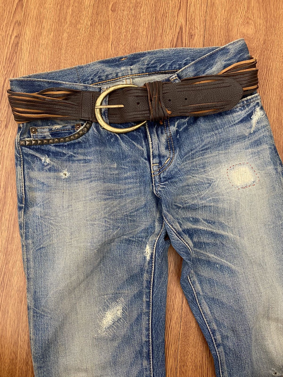 If Six Was Nine × Japanese Brand × KMRii 100% Leather belt Size ONE SIZE - 3 Thumbnail