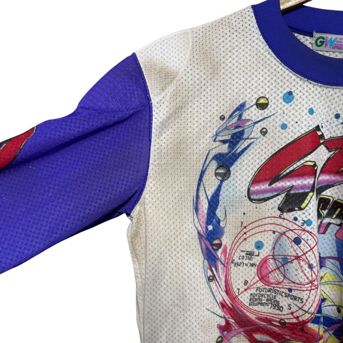 Gear for Sports Vintage 1990 GW Sport Futuristic Motorcross Riding Jersey Size US L / EU 52-54 / 3 - 7 Thumbnail