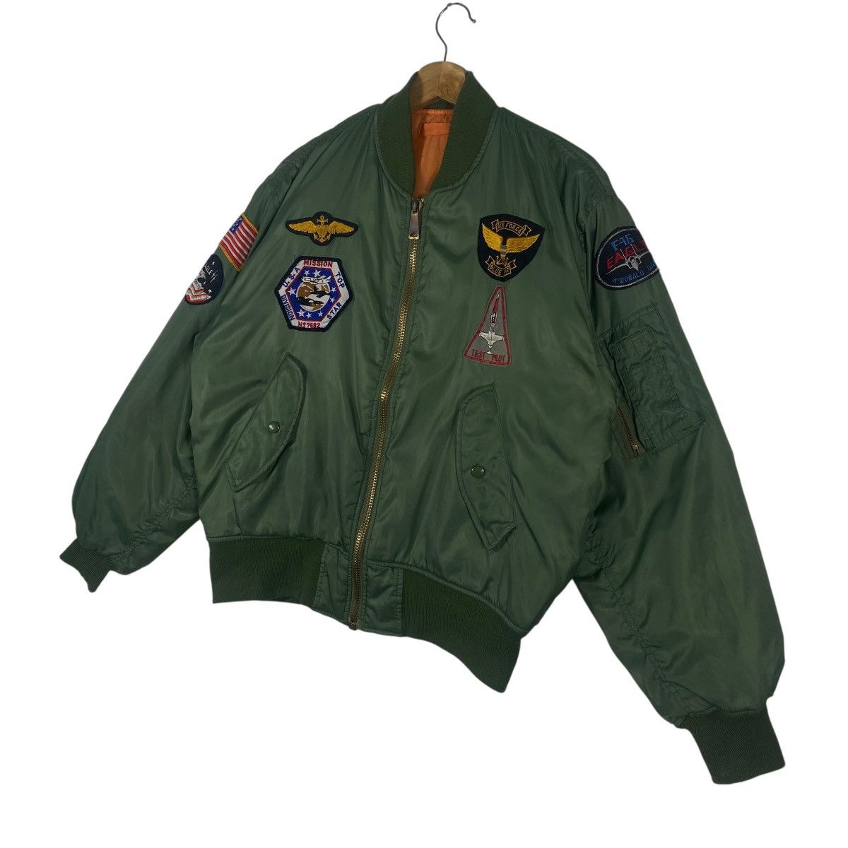 Japanese Brand Vintage 90s Flyers Mens Intermediate MA-1 Reversible Bomber Size US L / EU 52-54 / 3 - 2 Thumbnail