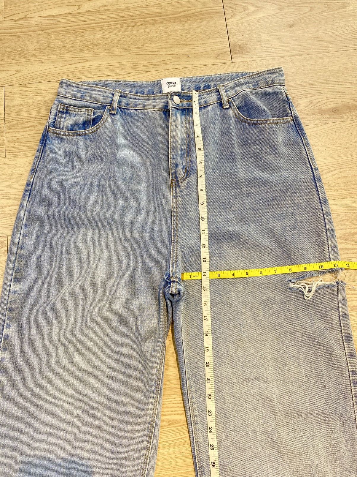 Japanese Brand Japnese Brand Baggy Blue Wash Style Ripped Jeans Size US 35 - 12 Thumbnail