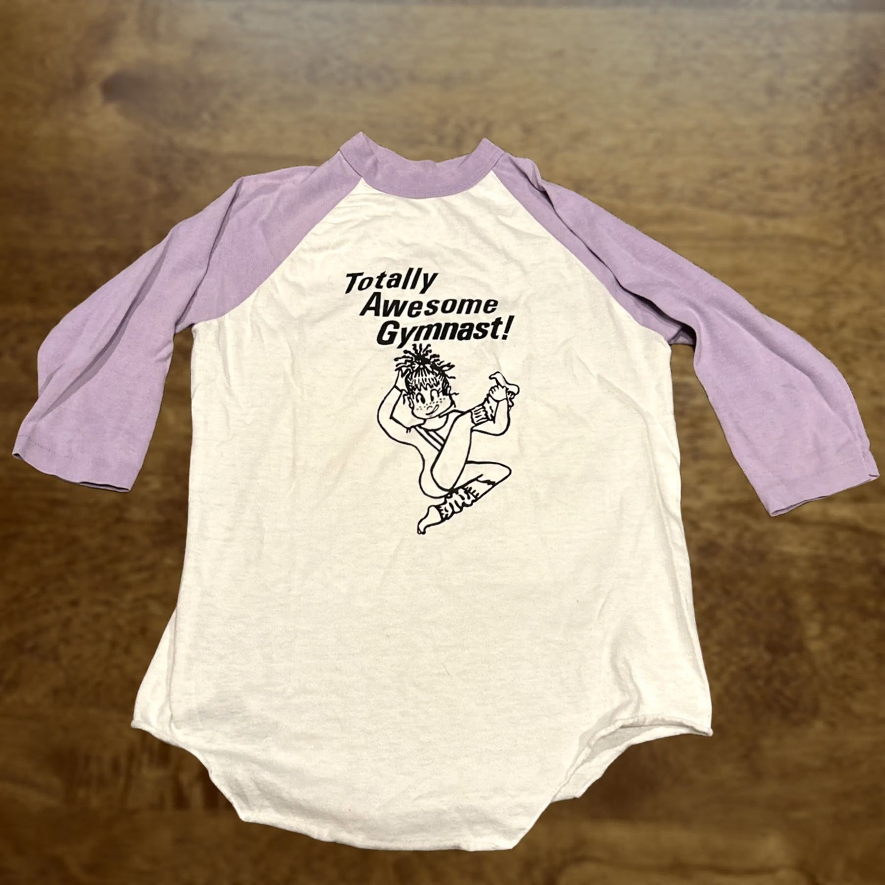 Vintage VTG Stedman 3/4 Sleeve Shirt Girls L White 1990s Totally Awesome Gymnast B10 Size US L / EU 52-54 / 3 - 1 Thumbnail