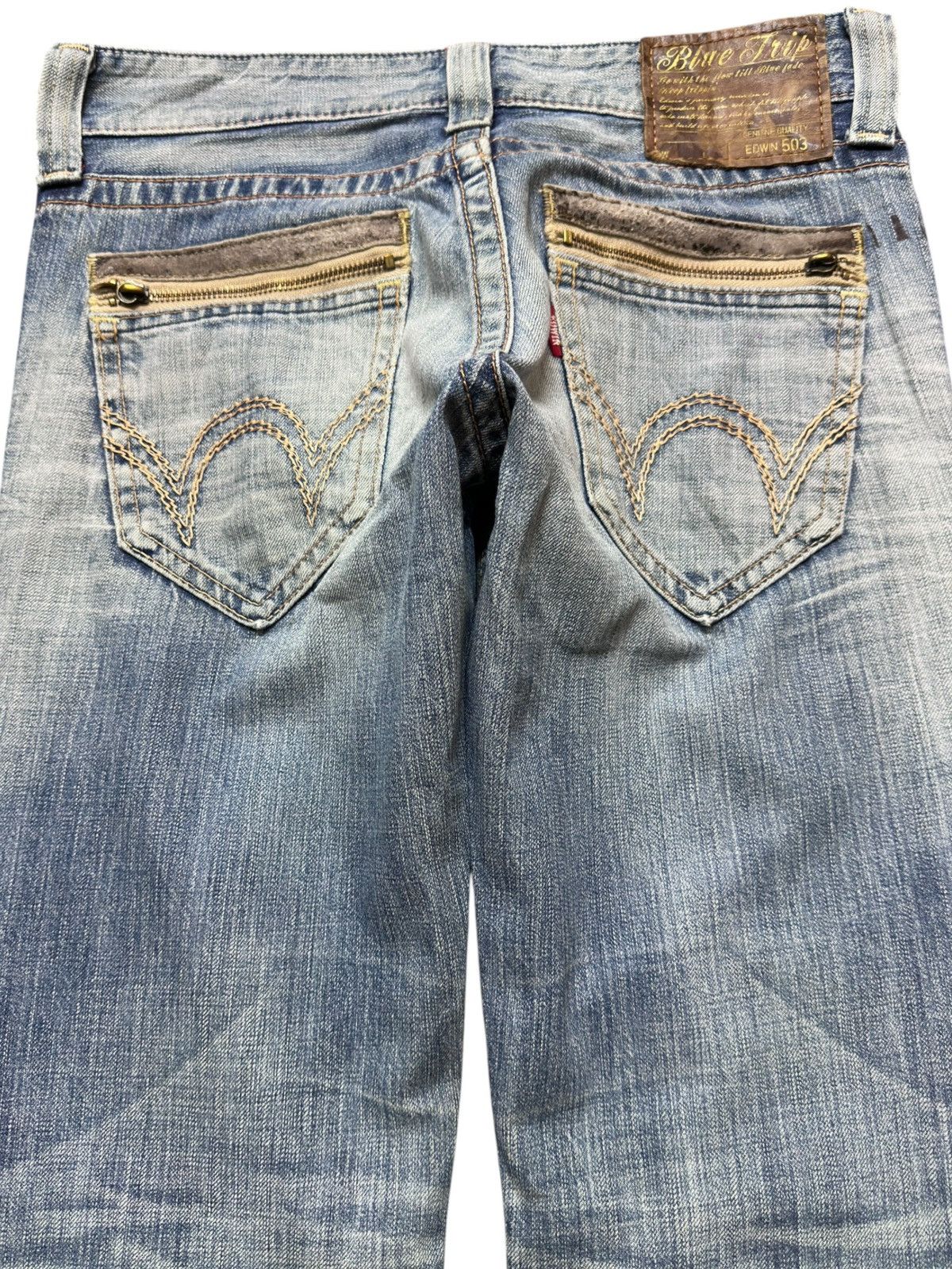 Edwin Vintage Edwin Bluetrip Faded Ripped Distressed Denim Size US 30 / EU 46 - 4 Thumbnail