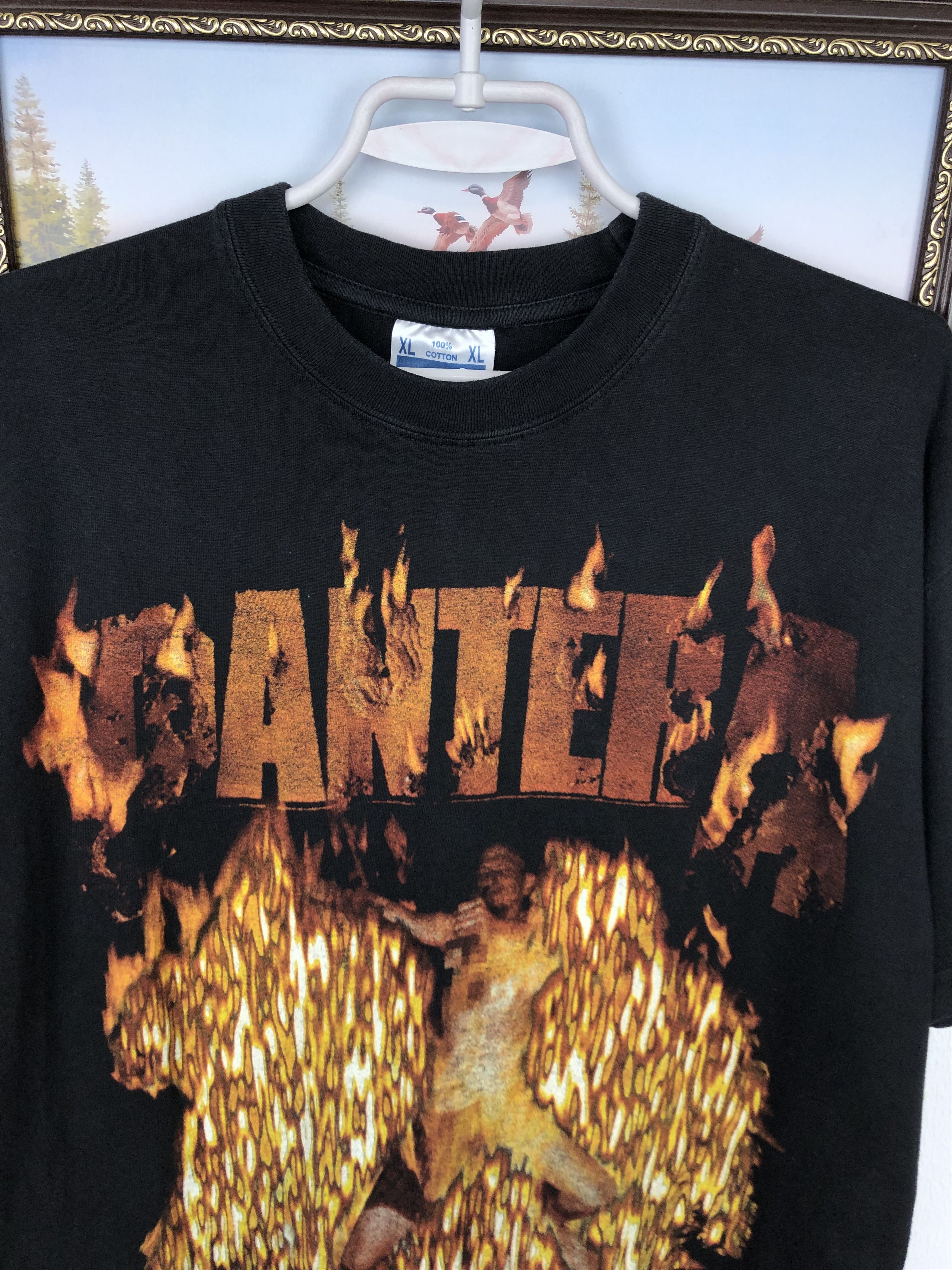 Vintage Vintage Pantera Band Shirt Over Print Rare Tee Hype Mens Size US L / EU 52-54 / 3 - 4 Thumbnail