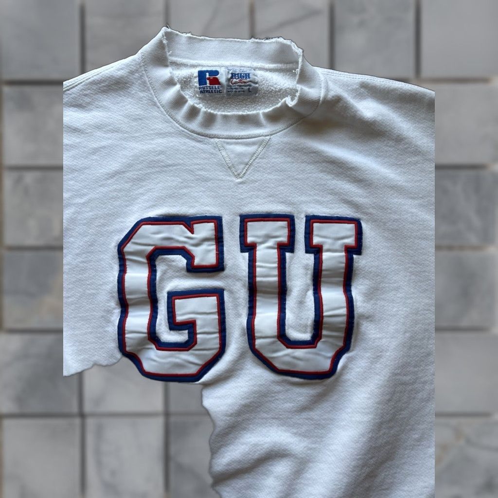 Russell Athletic VINTAGE Russell Athletic Men's Sweatshirt White Gonzaga L College NCAA USA West Crew Neck Pullover Logo Graphic Print Size US L / EU 52-54 / 3 - 1 Thumbnail