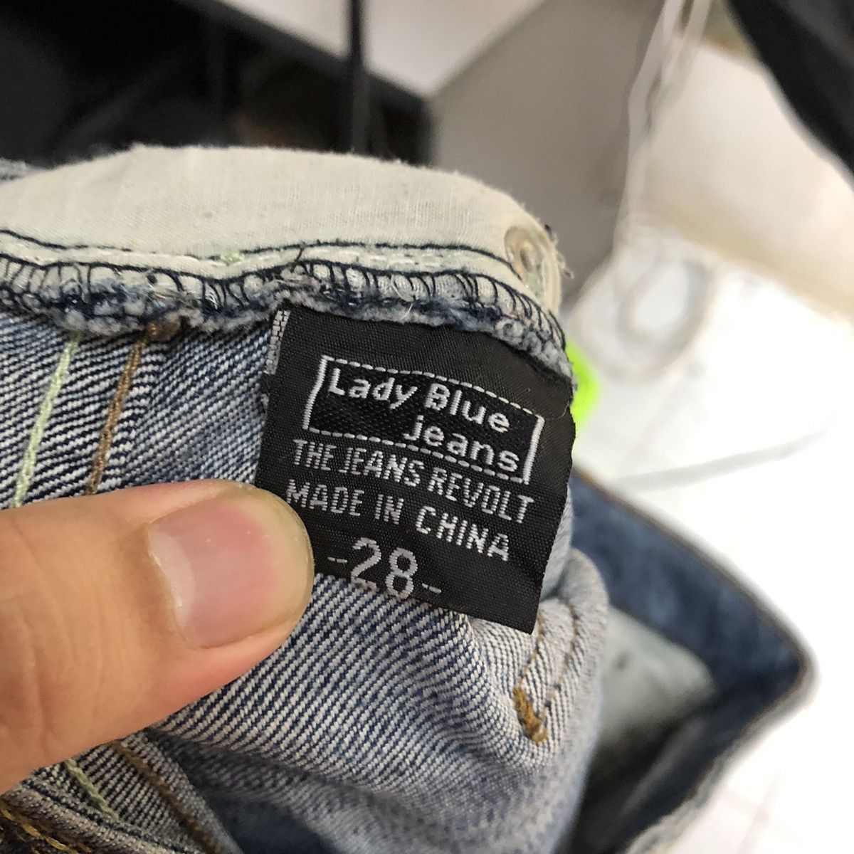 Japanese Brand Lady Blue Jeans blue Distressed Denim Pants #A2442 Size 29" - 21 Thumbnail