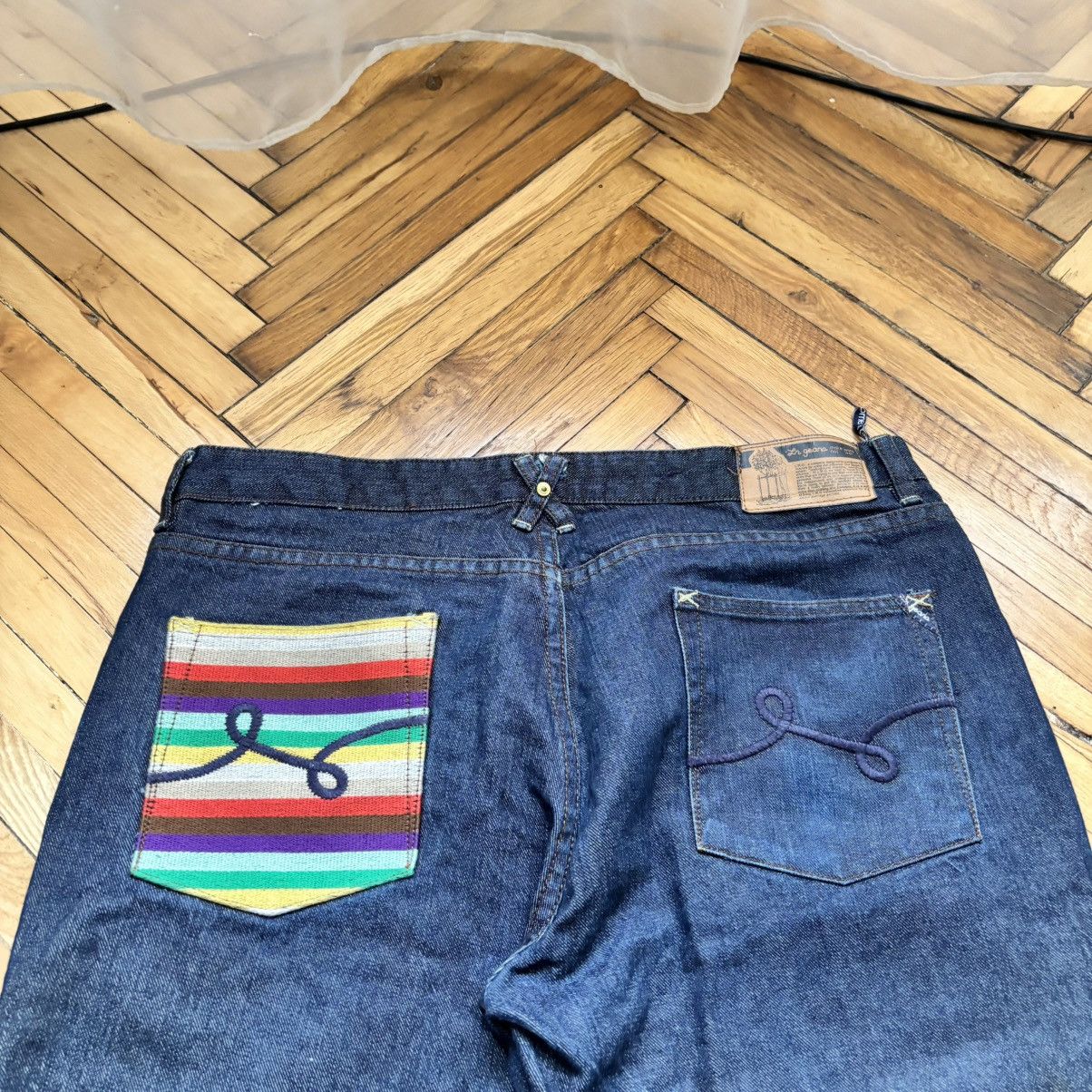 Vintage Last Drop‼️ Vintage Y2K LRG Baggy Dark Blue Denim Jeans Size US 38 / EU 54 - 3 Thumbnail