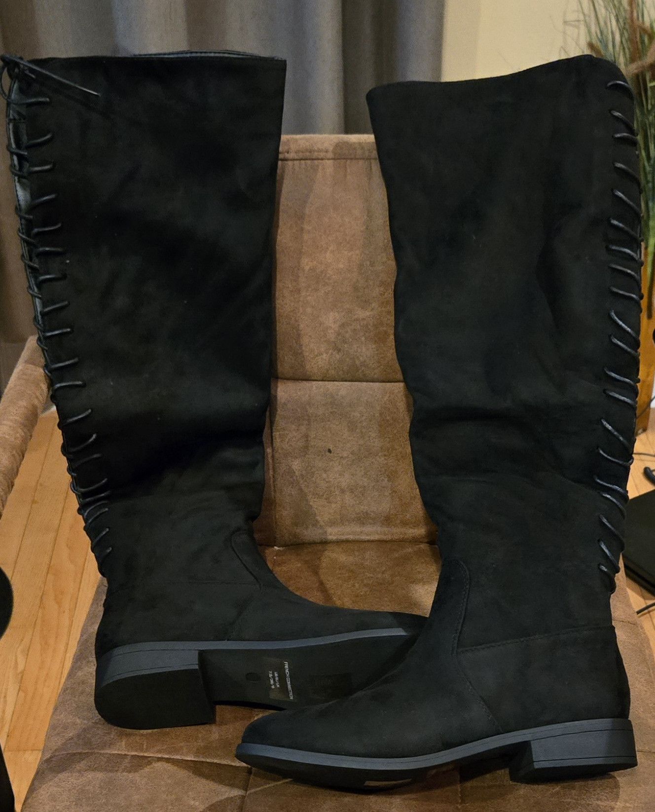 French Connection French Connection Jasper Over-the-Knee Micro Suede Boots Size US 7.5 / IT 37.5 - 4 Thumbnail