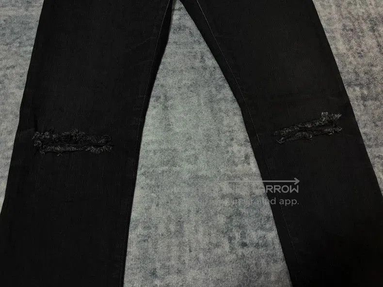 Saint Laurent Paris Saint Laurent 16FW Knee Cut Black Jeans. Size US 32 / EU 48 - 3 Thumbnail