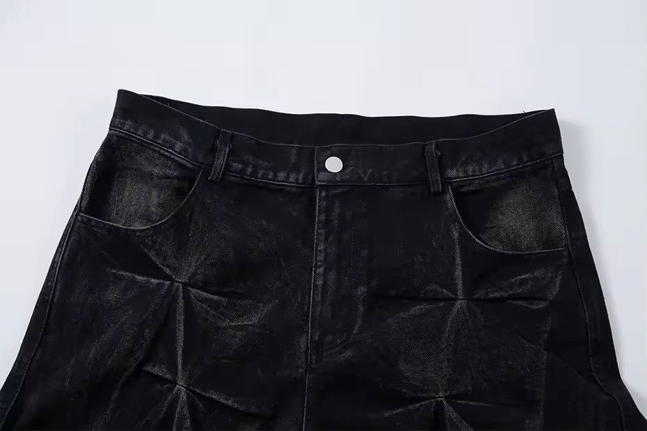 Other Baggy Pleated Hip Hop Loose Street Style Jeans Trousers Size US 35 - 3 Thumbnail