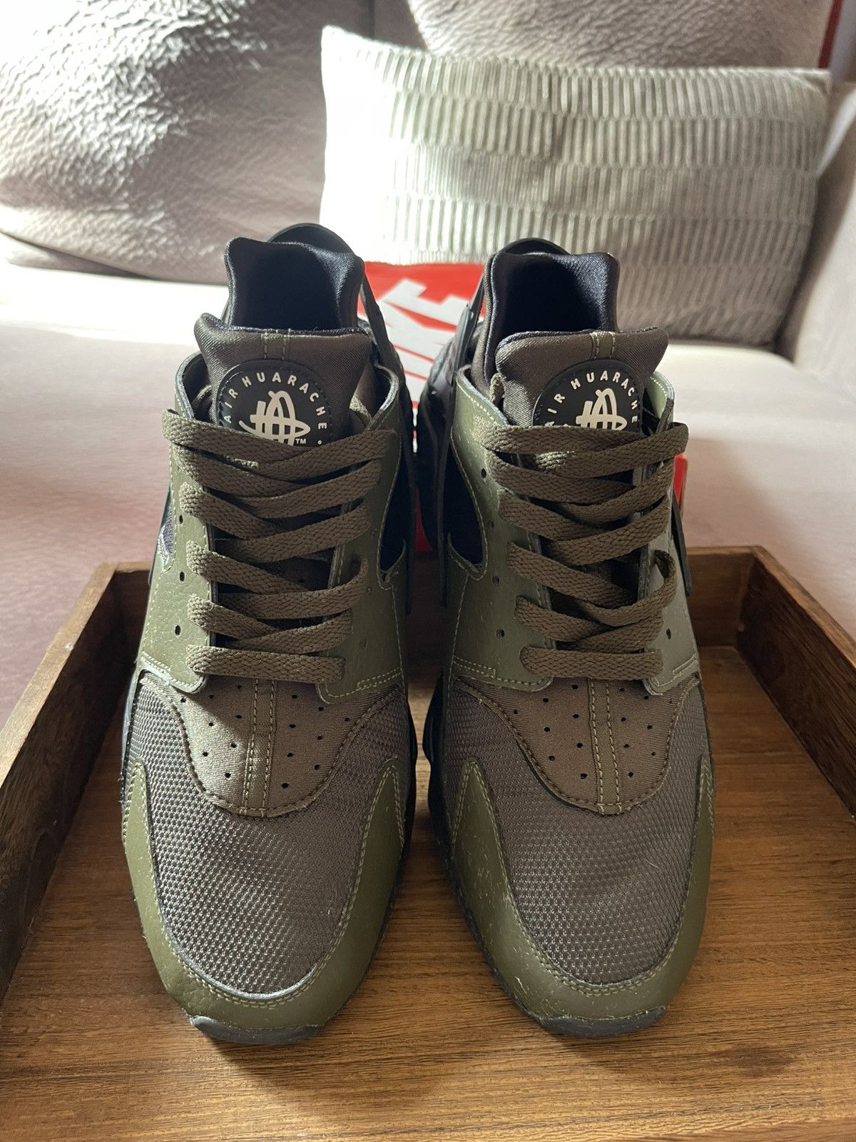 Nike Nike Air Huarache Olive/Black Size US 12 / EU 45 - 9 Thumbnail