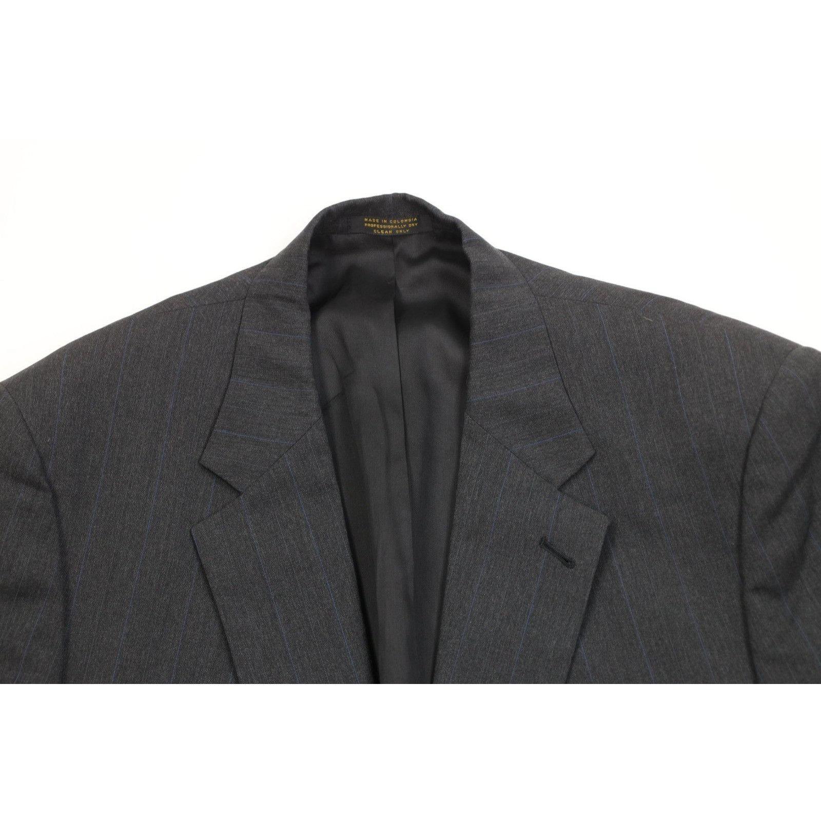Vintage Vintage 90s Streetwear 2 Piece Wool Pinstriped Suit Size 50R - 3 Thumbnail