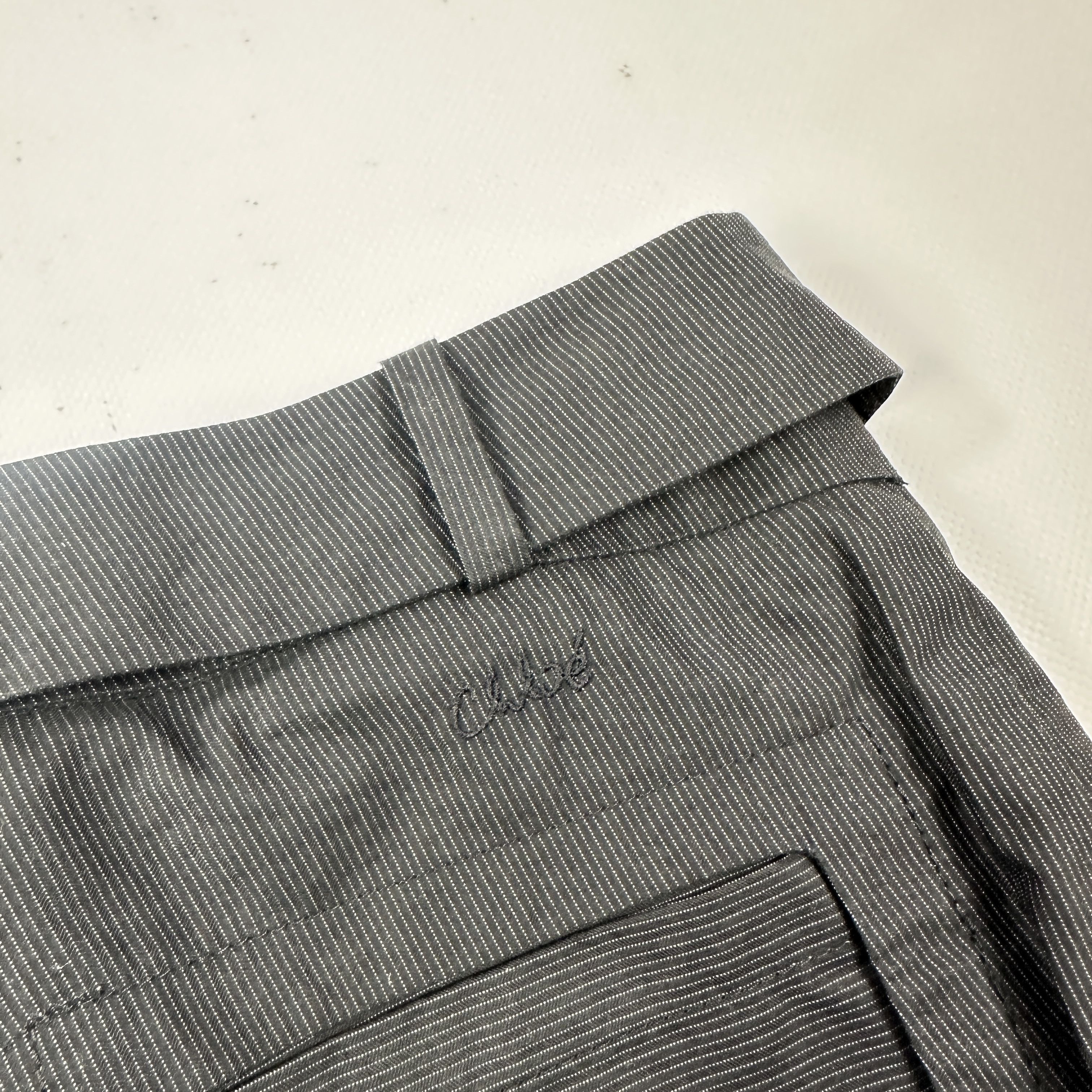 Chloe Pantaloni Chloe Gessato Cintura in vita – 36 IT Size 25" / US 0 / IT 36 - 2 Thumbnail