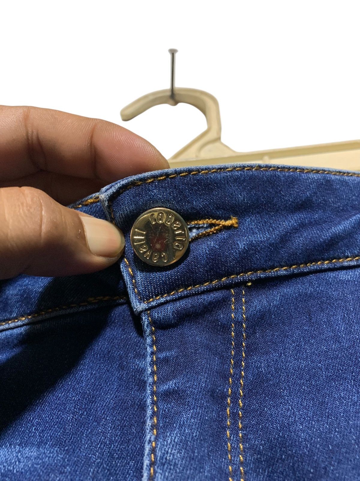 Roberto Cavalli Roberto Cavalli gold snake skinny denim jeans Size 30" / US 8 / IT 44 - 6 Thumbnail