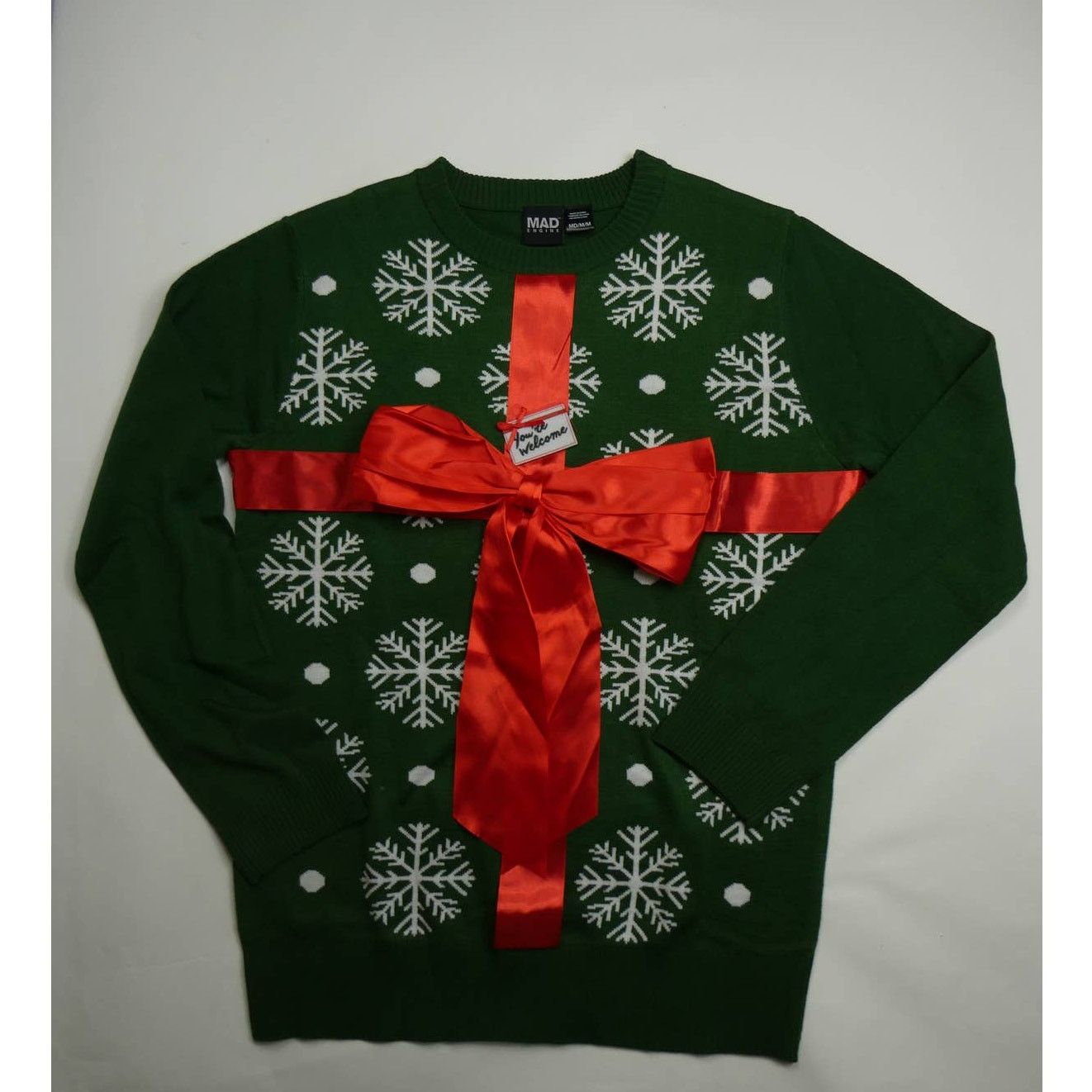 Holiday Brand MAD ENGINE holiday sweater Present and snowflakes medium NEW Size US M / EU 48-50 / 2 - 1 Thumbnail