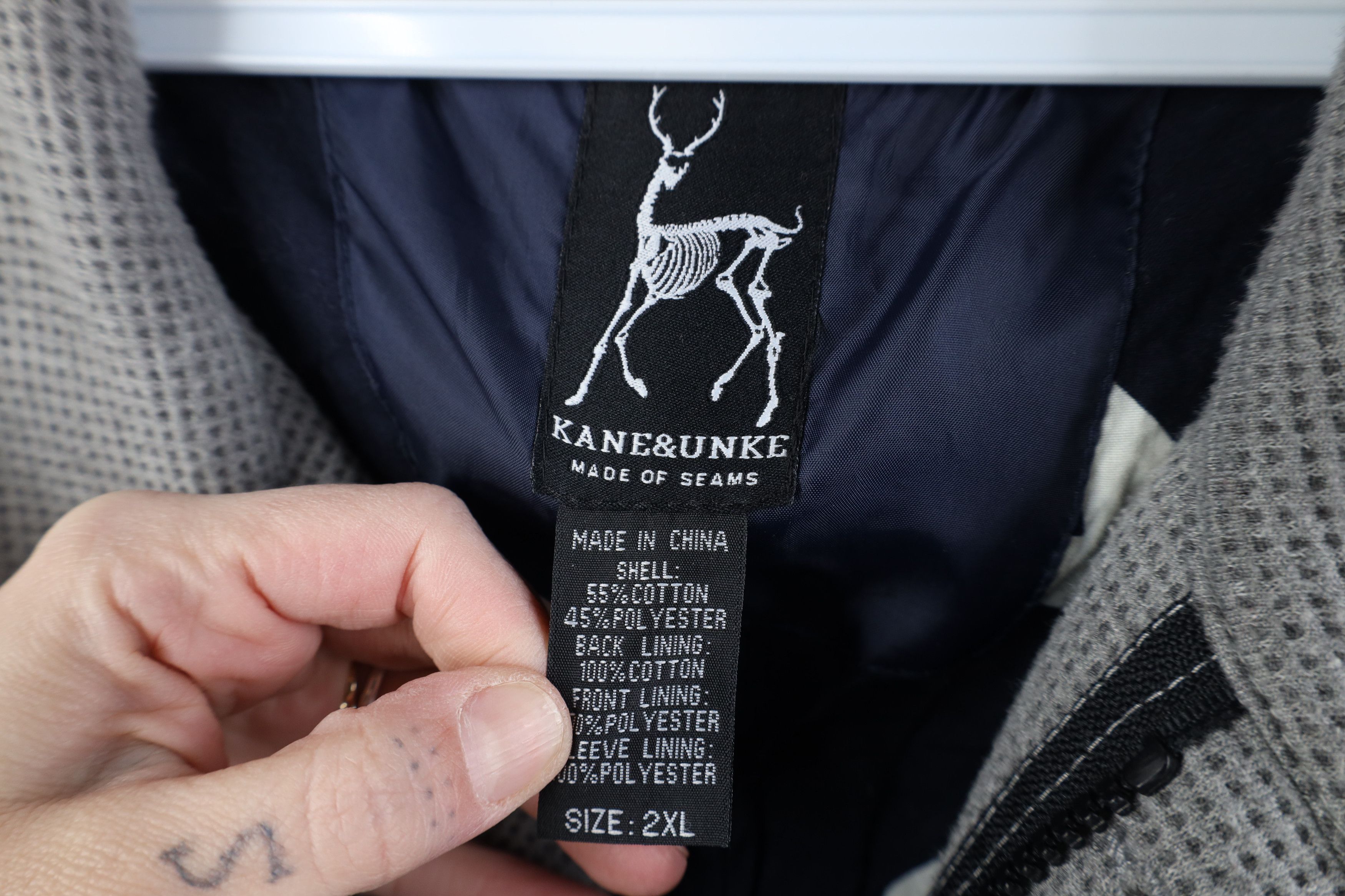 Vintage Y2K Streetwear Knit Military Style Full Zip Jacket Gray Size US XXL / EU 58 / 5 - 9 Thumbnail