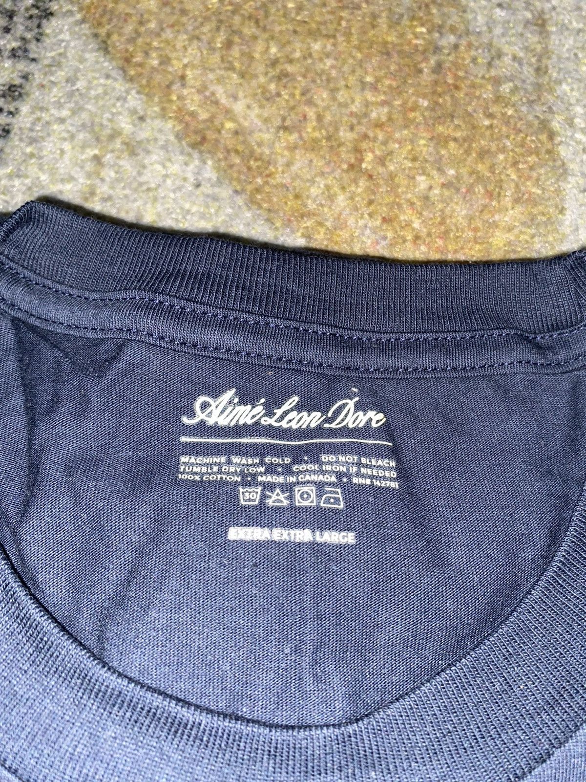 Aime Leon Dore Aime Leon Dore Basic Solid T-Shirt Navy Size US XXL / EU 58 / 5 - 2 Thumbnail