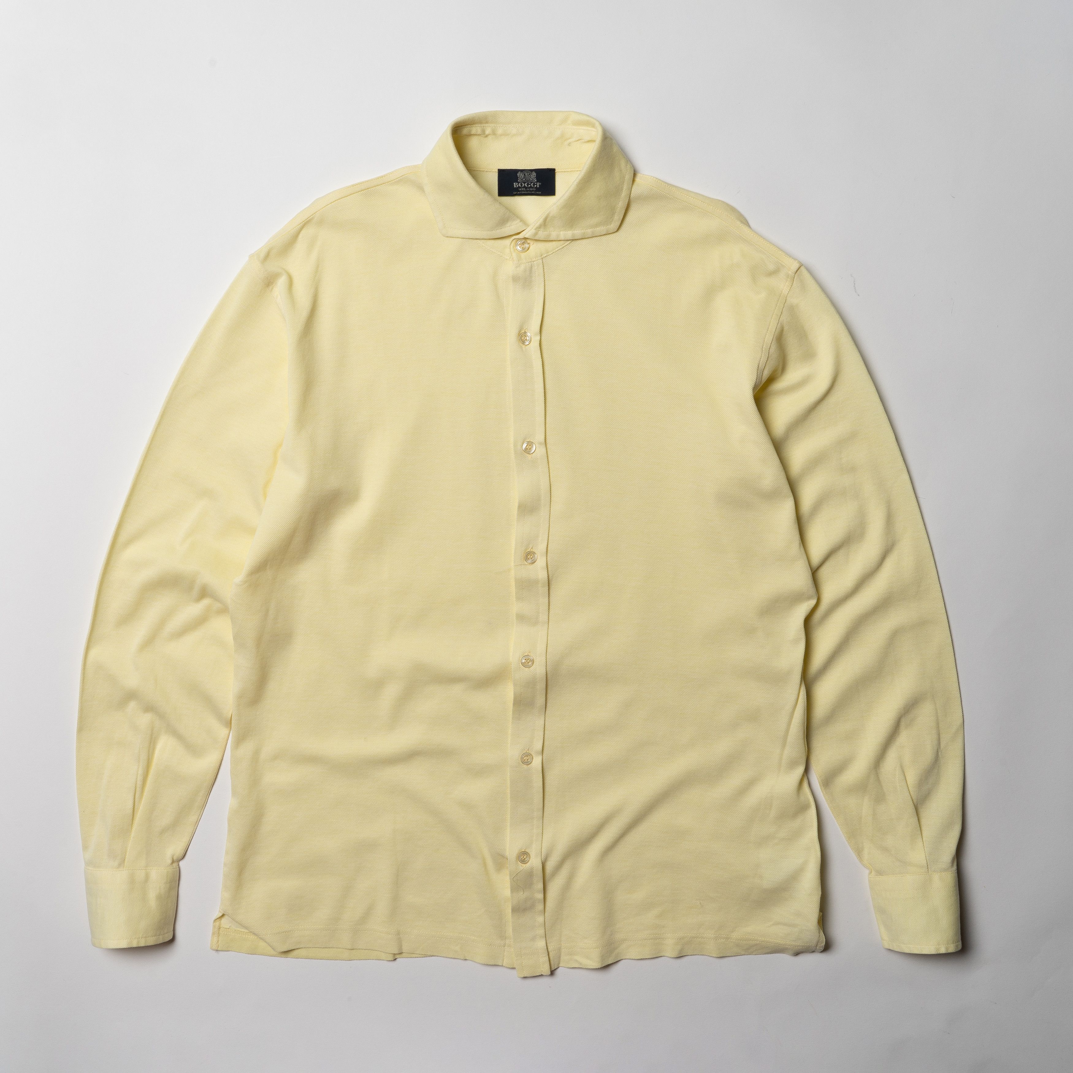 Boggi 🔵 BOGGI MILANO Yellow Cotton Button Up shirt Size US L / EU 52-54 / 3 - 3 Thumbnail