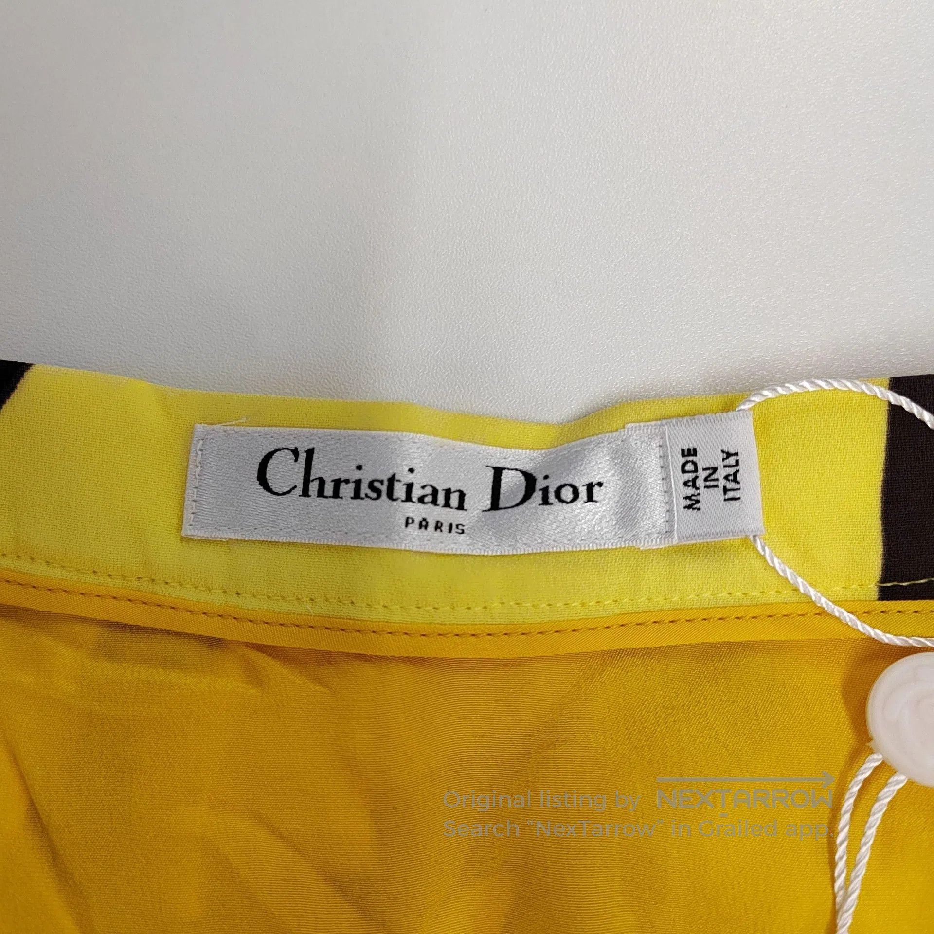 Dior Dior Yellow Graffiti Skirt| Size 35" - 4 Thumbnail