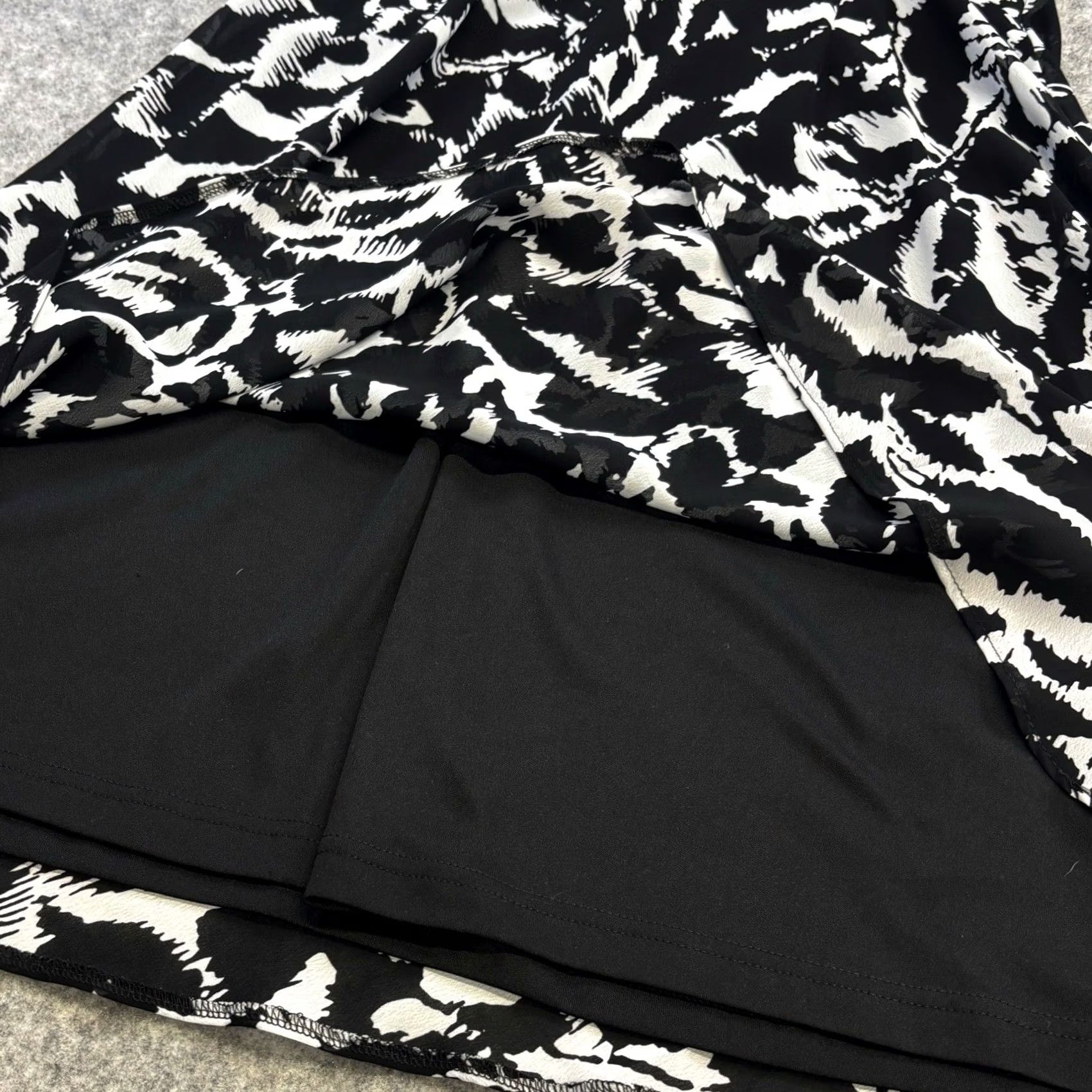 Vintage Debenhams Collection Dress cowl neck Black / White sleeveless Women UK12 Dress Size XL / US 12-14 / IT 48-50 - 7 Thumbnail