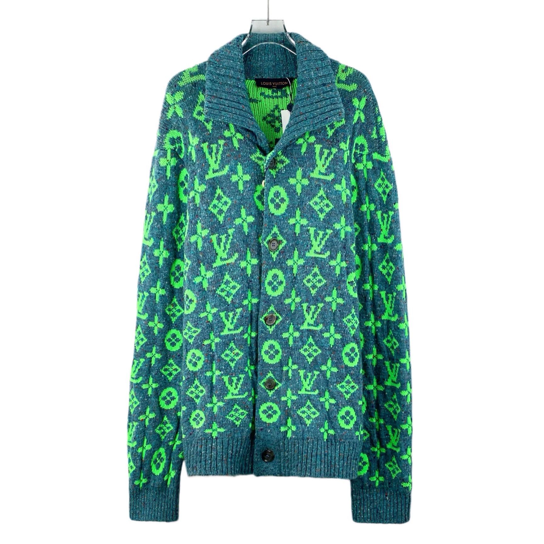 Louis Vuitton Wool Collar Single-Breasted Long-Sleeve Knit Cardigan, Size US L / EU 52-54 / 3 - 1 Thumbnail