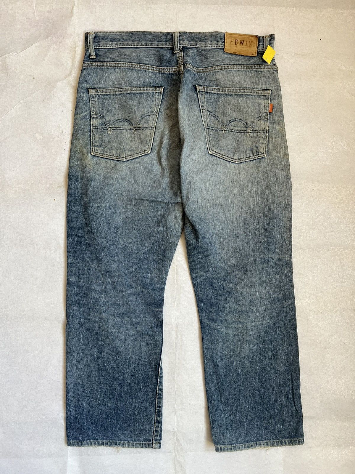 Edwin Edwin 505z Orange Selvedge Distressed Denim Size US 37 - 11 Thumbnail