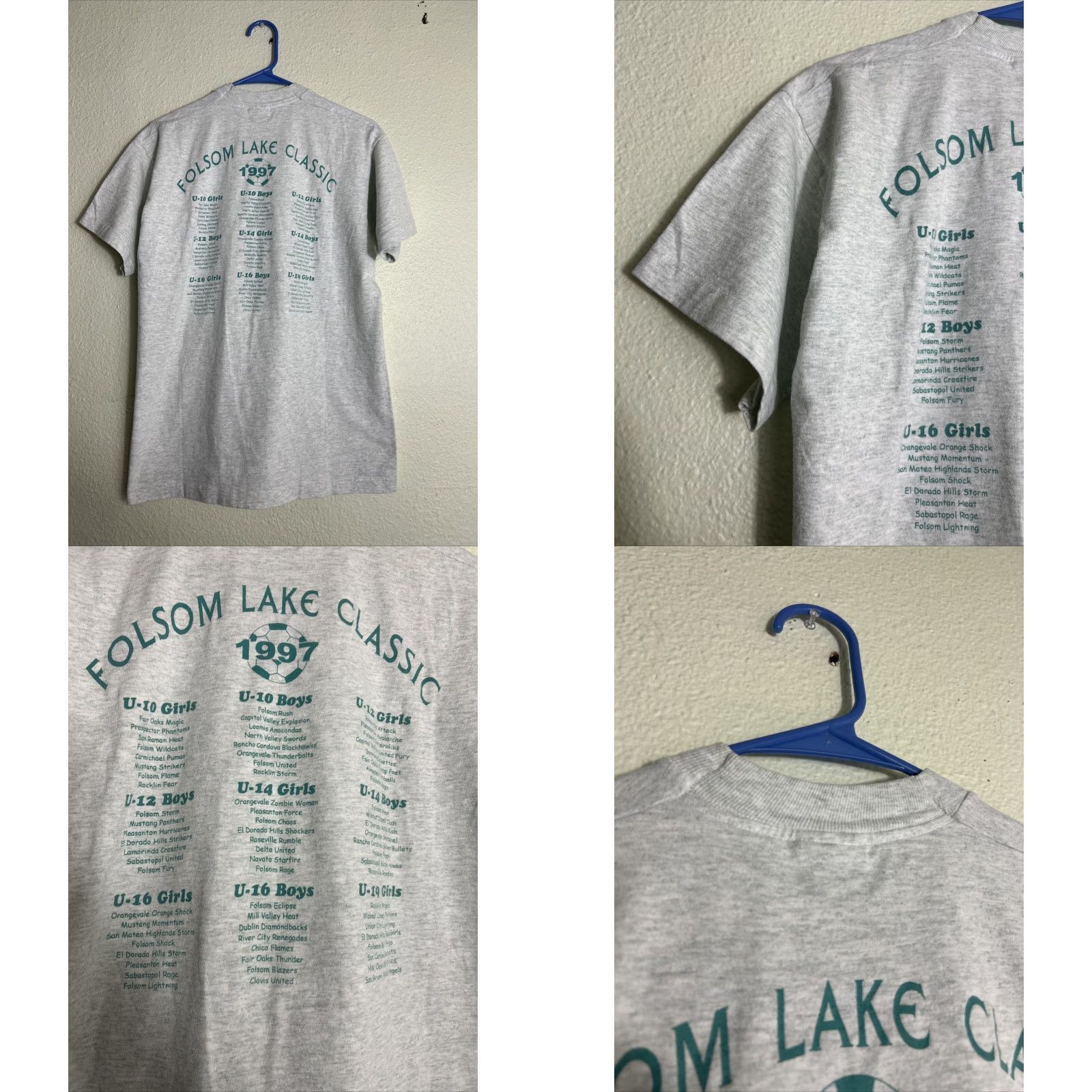 Fruit Of The Loom VINTAGE 90s Mens Large Short Sleeve Gray T Shirt Fruit of the Loom Classic Gray L Size L / US 10 / IT 46 - 8 Thumbnail