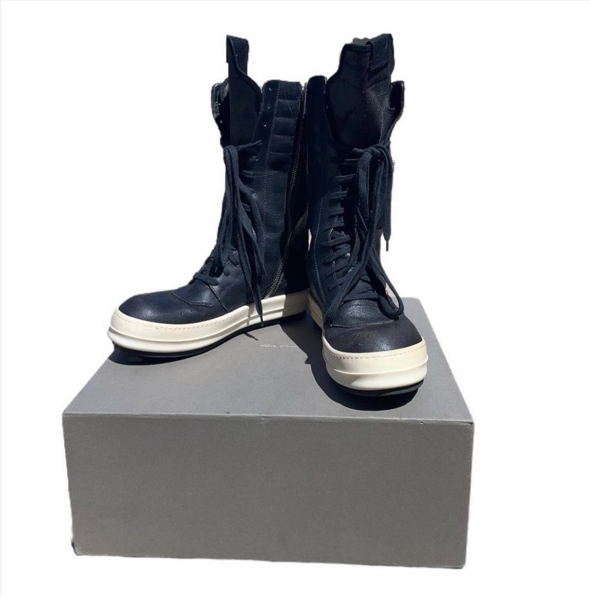 Rick Owens Rick Owens FW15 Sphinx Blistered Calf Leather Cargo Baskets Size US 9.5 / EU 42-43 - 2 Thumbnail