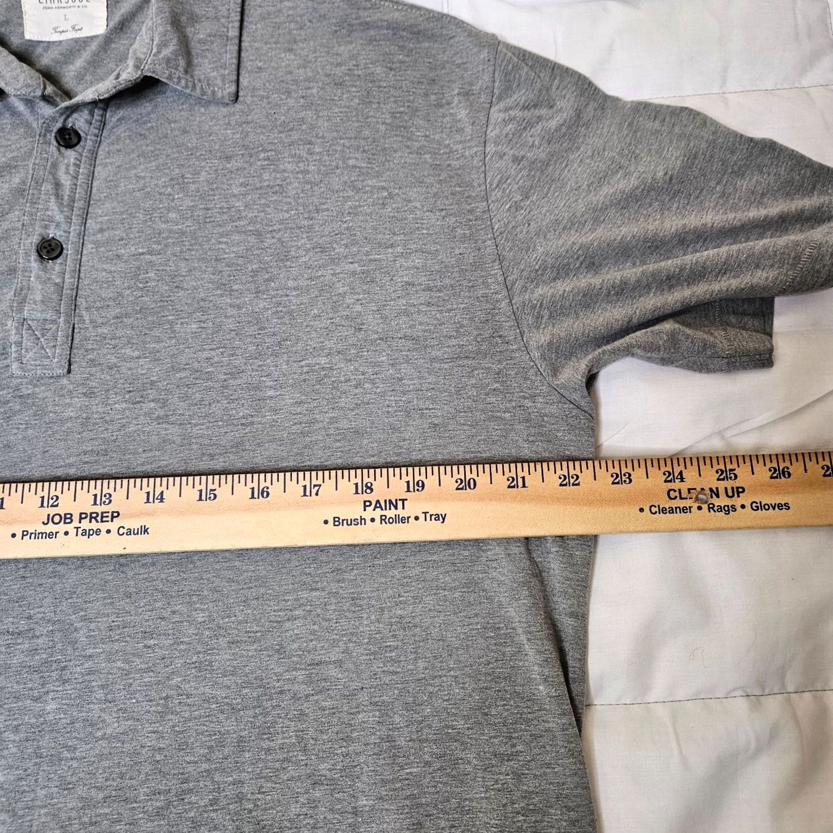 Vintage Linksoul John Ashworth Tempus Fugit Polo Men’s L Gray Short Sleeve 1/4 Button Up Polo Shirts Polo Shirts Men Size US L / EU 52-54 / 3 - 4 Thumbnail