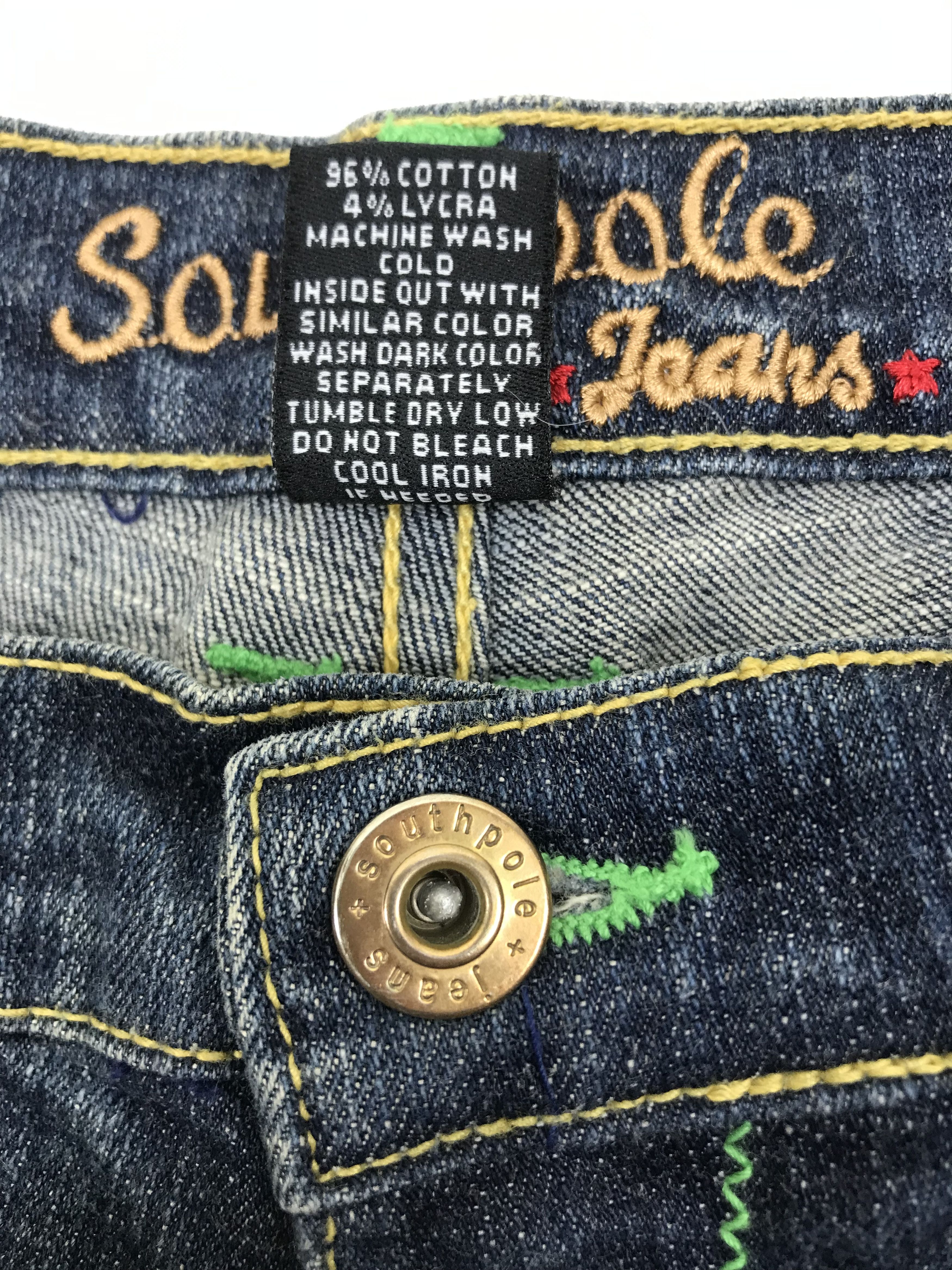 Southpole Vintage Southpole Embroidered Flare Jeans Size 30" / US 8 / IT 44 - 11 Thumbnail