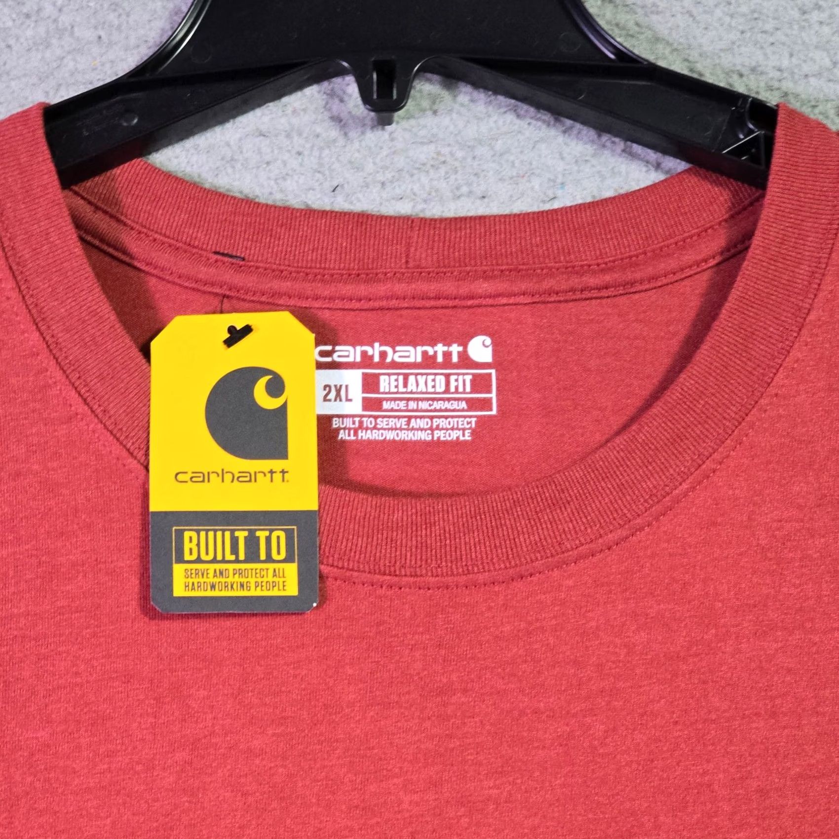 Carhartt CARHARTT Shirt Mens 2XL Red Pocket Tee Outdoor Casual NWT Logo Size US XXL / EU 58 / 5 - 7 Thumbnail