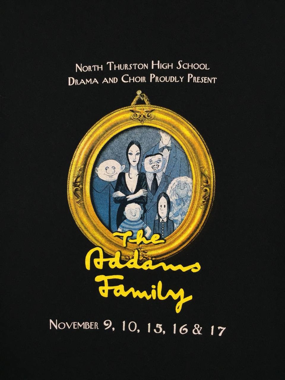 Expert Horror The Addams Family Broadway Musical Theatre Black Tee Size S Size US S / EU 44-46 / 1 - 4 Thumbnail