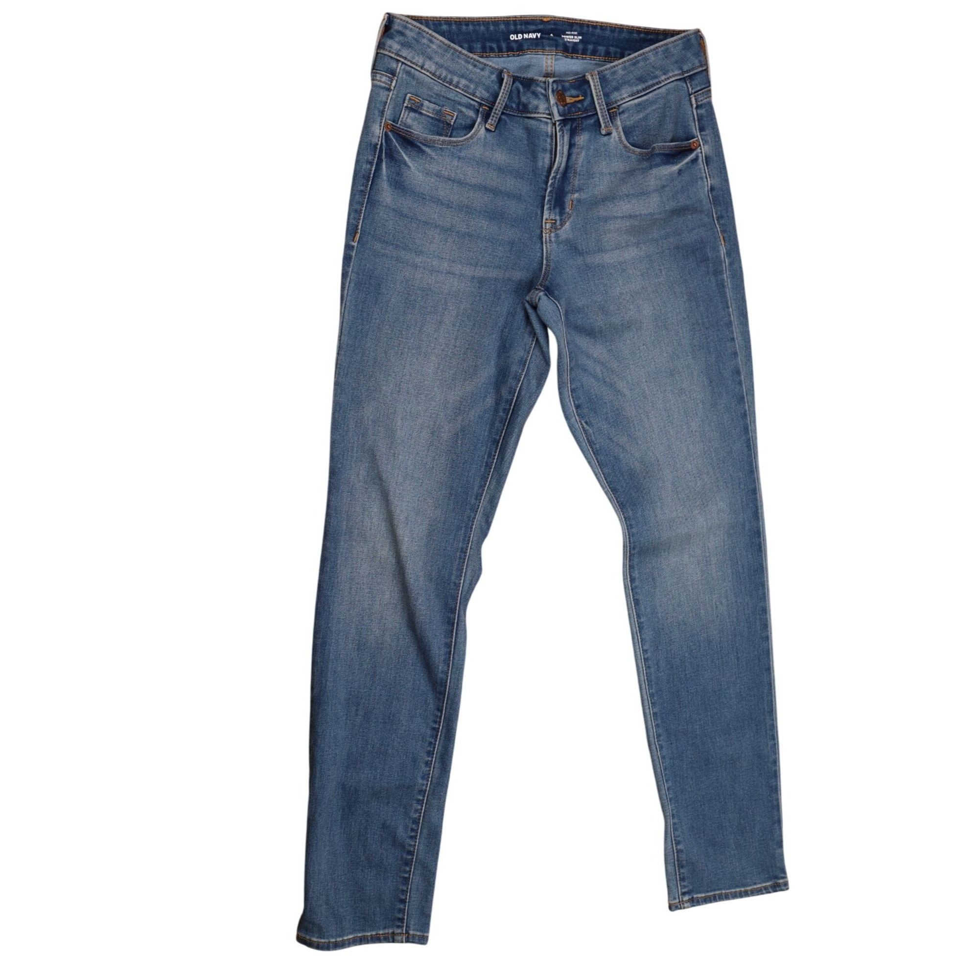 Old Navy Old Navy Mid-Rise Power Slim Straight Jeans - Size 4 Size 27" / US 4 / IT 40 - 1 Thumbnail