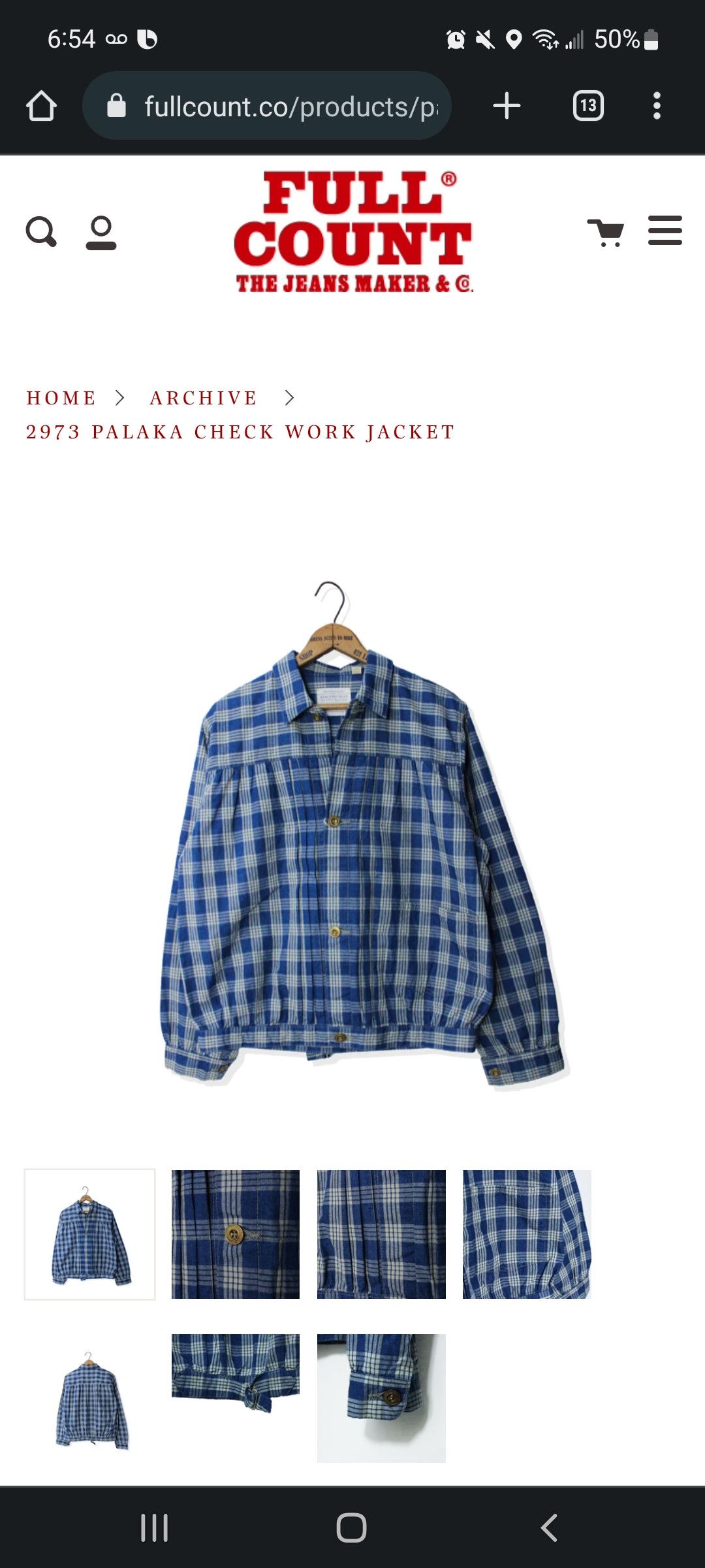 Full Count & Co. Full Count - Palaka Check Work Jacket Size US S / EU 44-46 / 1 - 7 Thumbnail
