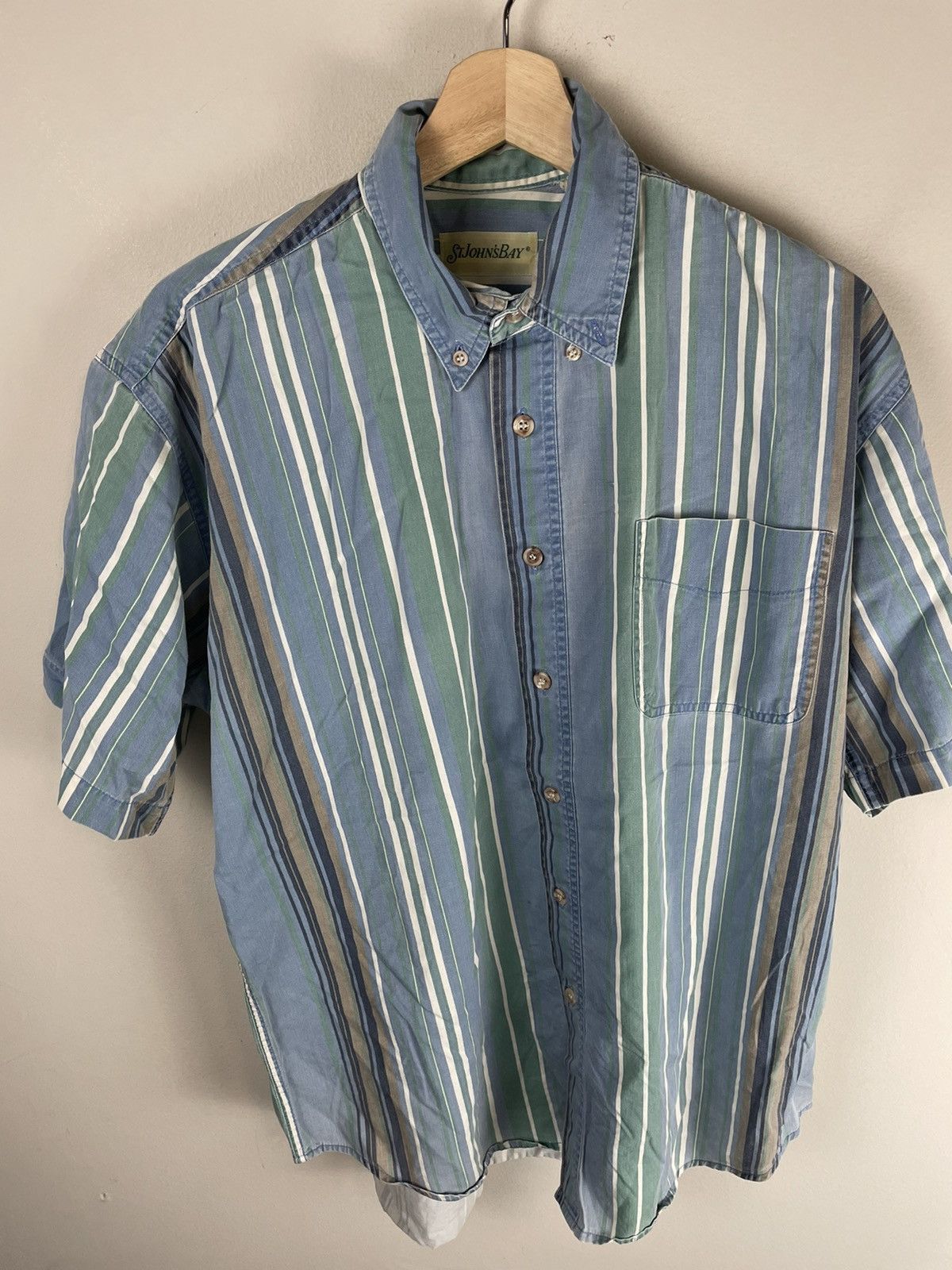 Vintage Vintage Aquastripe SJB Shirt Size US M / EU 48-50 / 2 - 1 Thumbnail