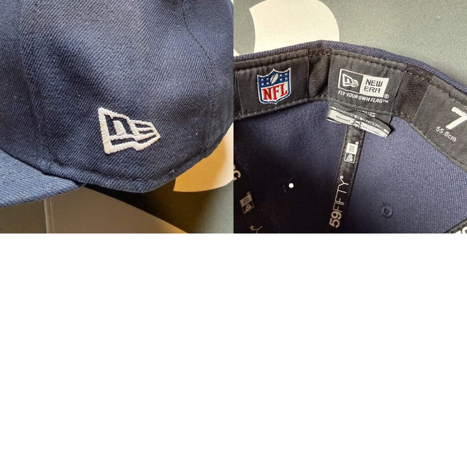New Era New Era Chicago Bears Hat Mens 7 Navy NFL On-Field 59FIFTY Script B Fitted Cap Size ONE SIZE - 8 Thumbnail