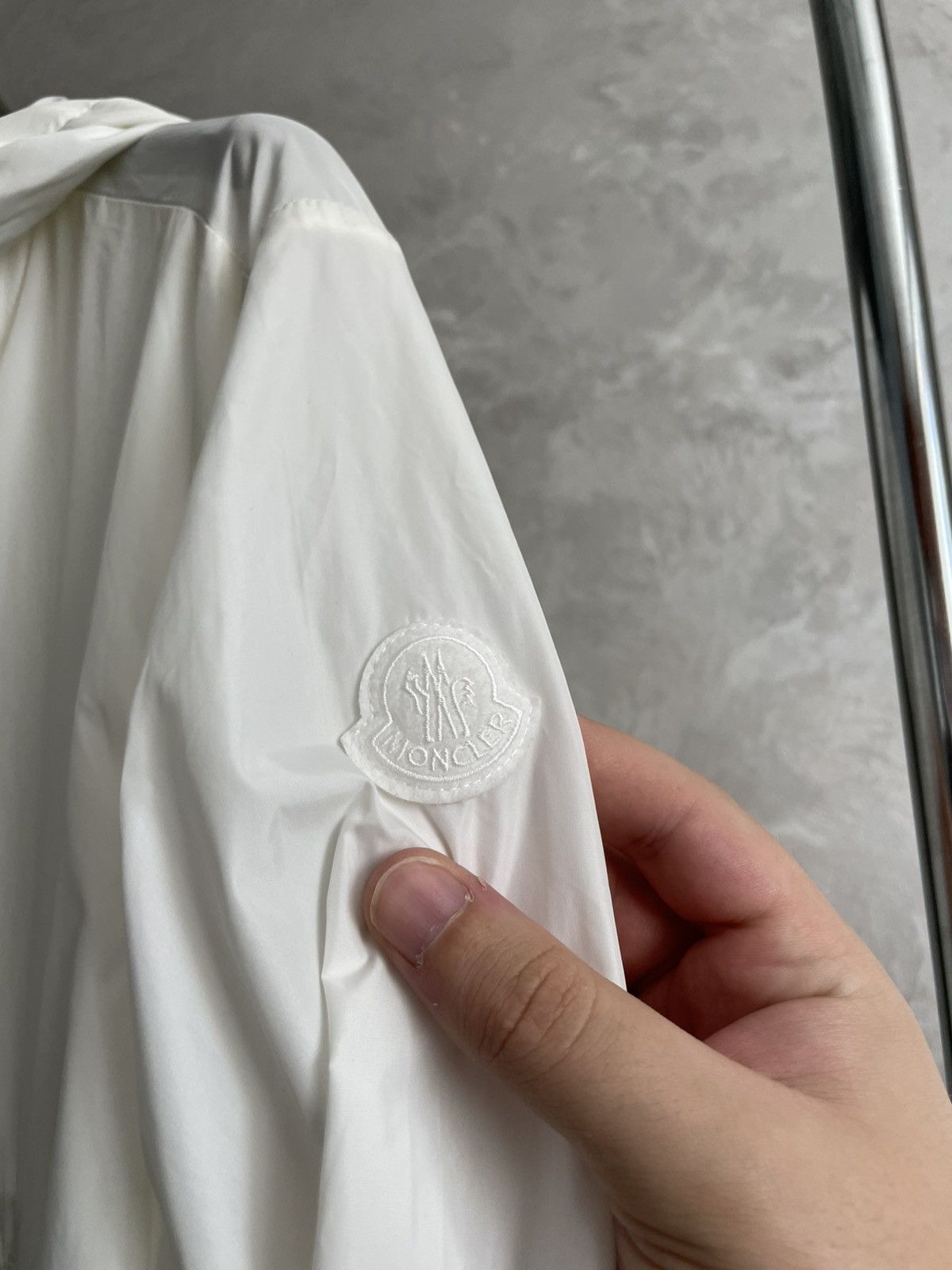 Moncler Moncler Boissard Nylon Rain White Jacket With Hoodie Size /0 Size XS / US 0-2 / IT 36-38 - 11 Thumbnail