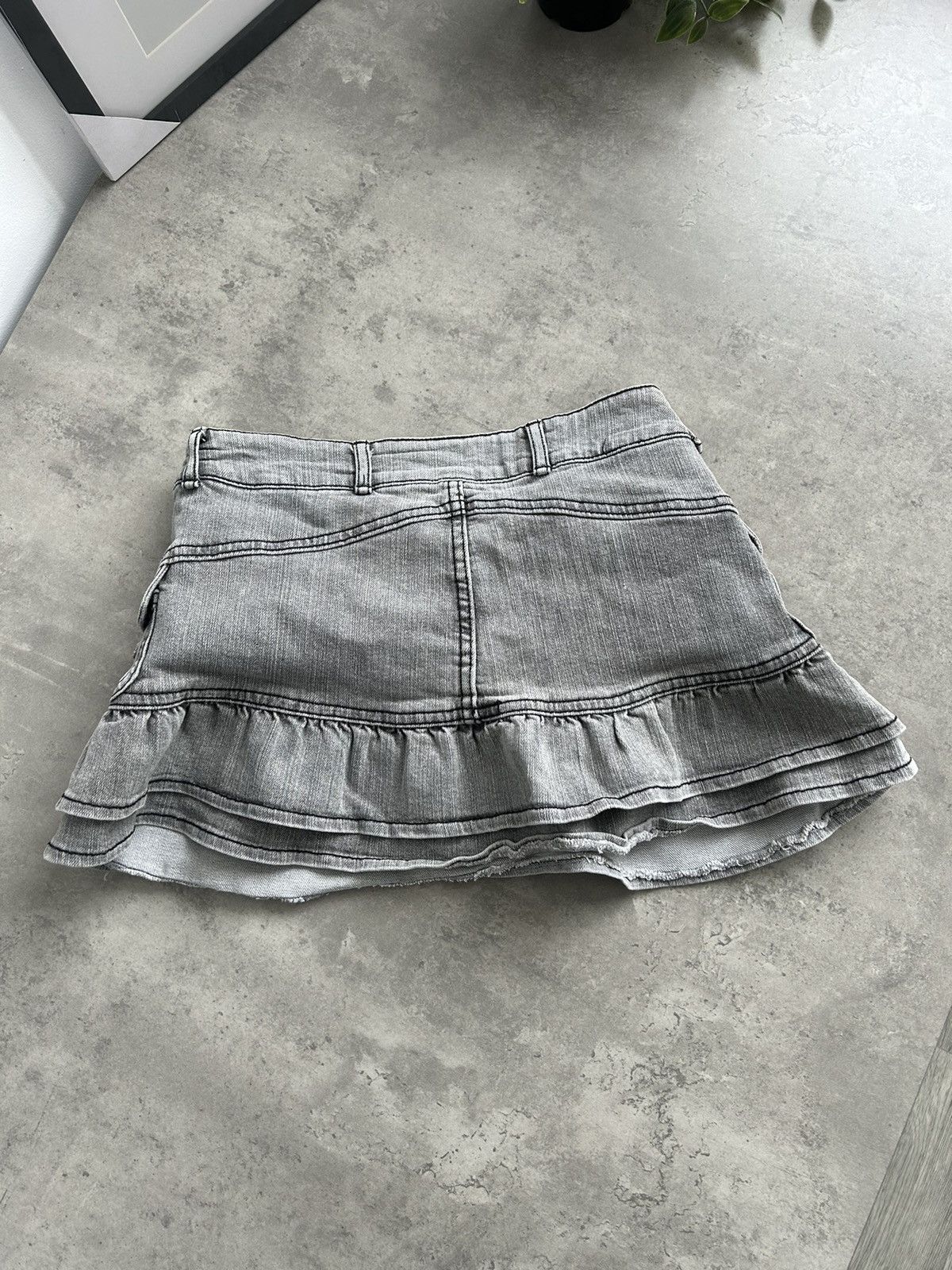 Vintage Y2K Vintage Mini Skirt denim Size 32" / US 10 / IT 46 - 10 Thumbnail