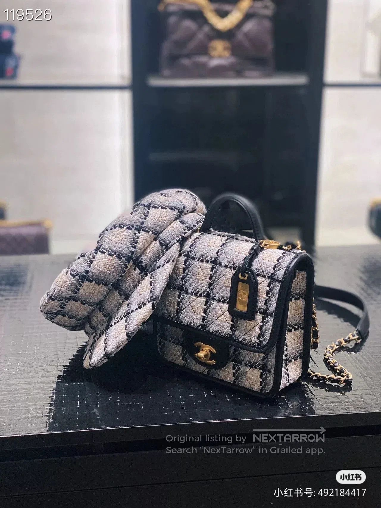 Chanel Chanel 22K Tweed Check Newsboy Cap. Size ONE SIZE - 7 Thumbnail