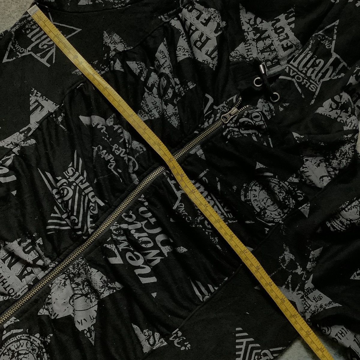 Hysteric Glamour × If Six Was Nine × Le Grande Bleu (L.G.B.) Ecrire Y2K Zipper Full Print Hoodie ifsixwasnine lgb style Size US L / EU 52-54 / 3 - 13 Thumbnail